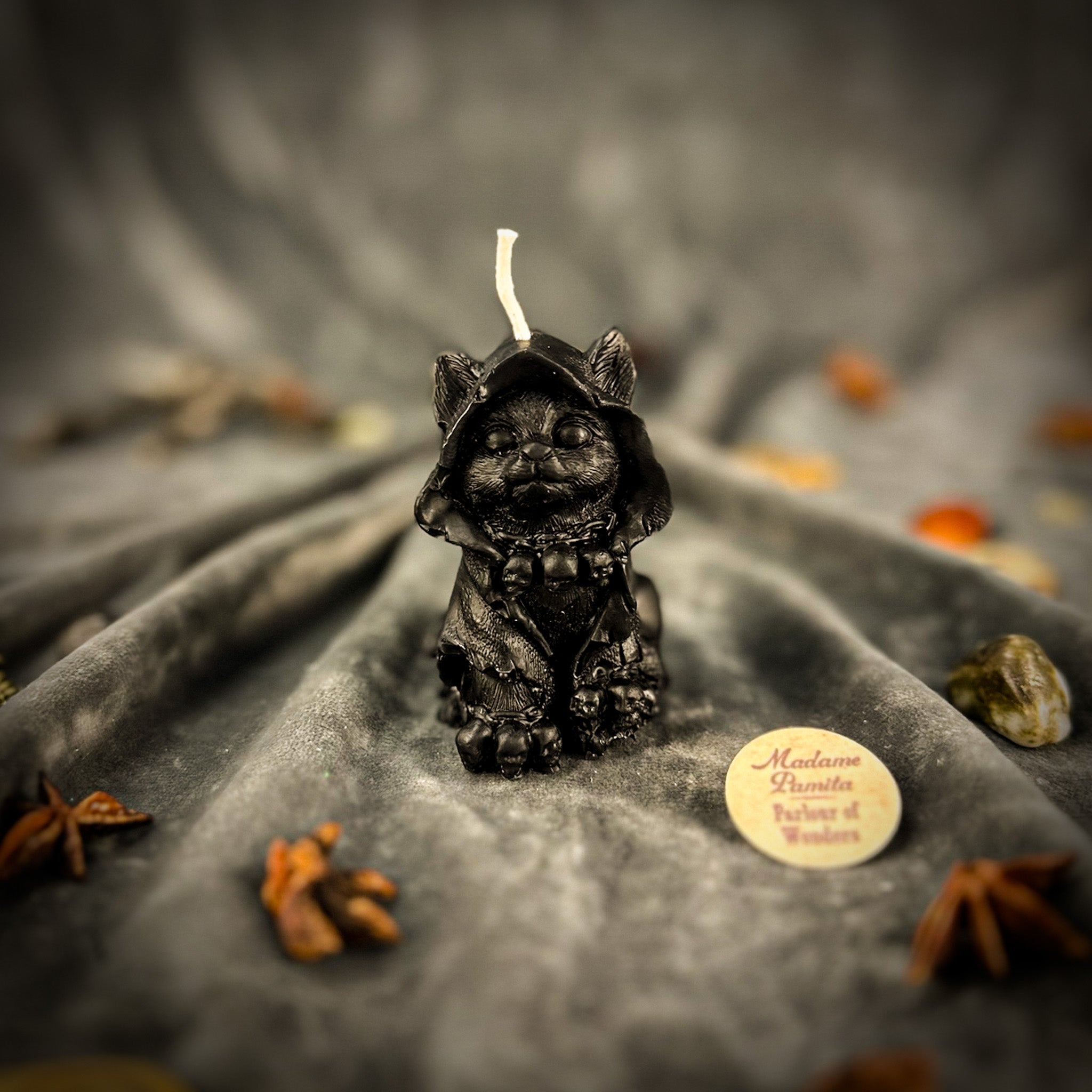 Beeswax Salem the Wizard Kitten Spell Candle