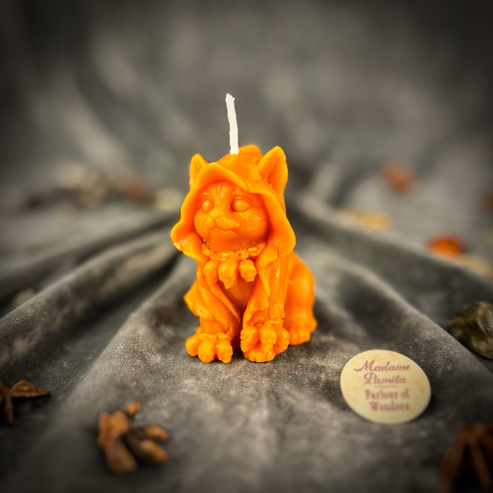 Beeswax Salem the Wizard Kitten Spell Candle