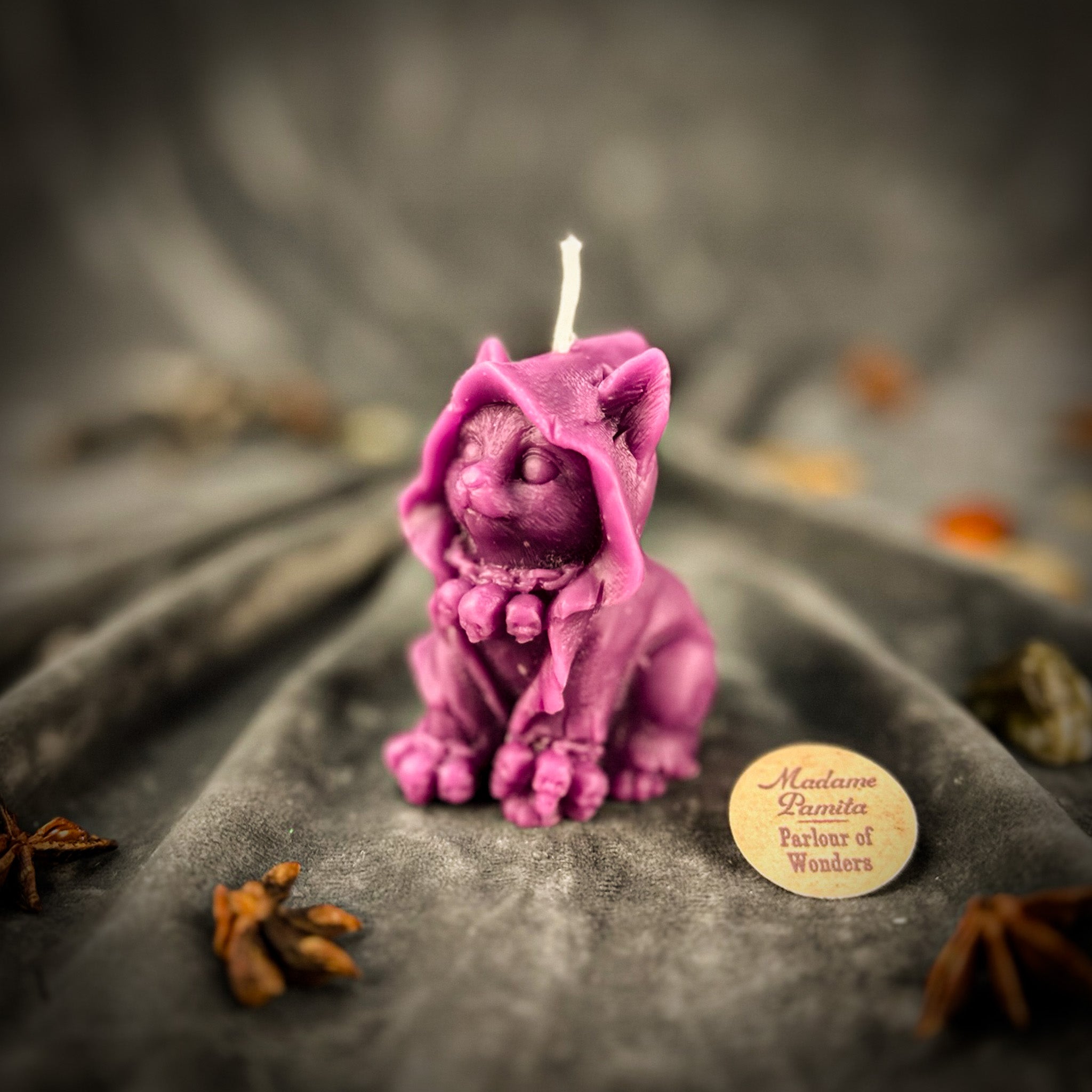 Beeswax Salem the Wizard Kitten Spell Candle