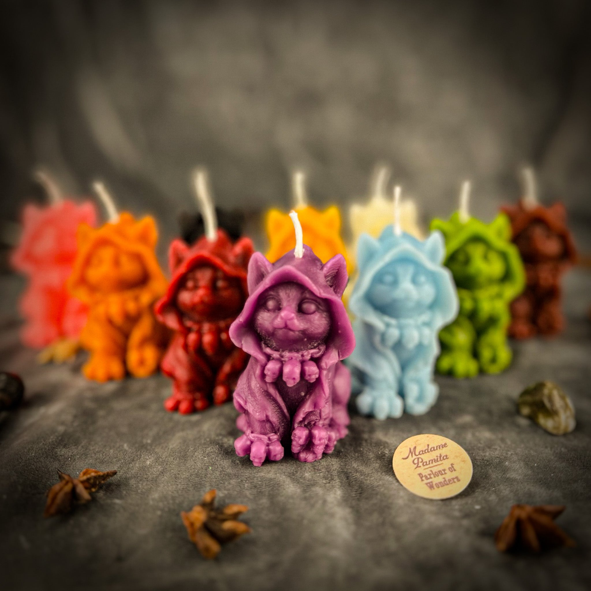 Beeswax Salem the Wizard Kitten Spell Candle