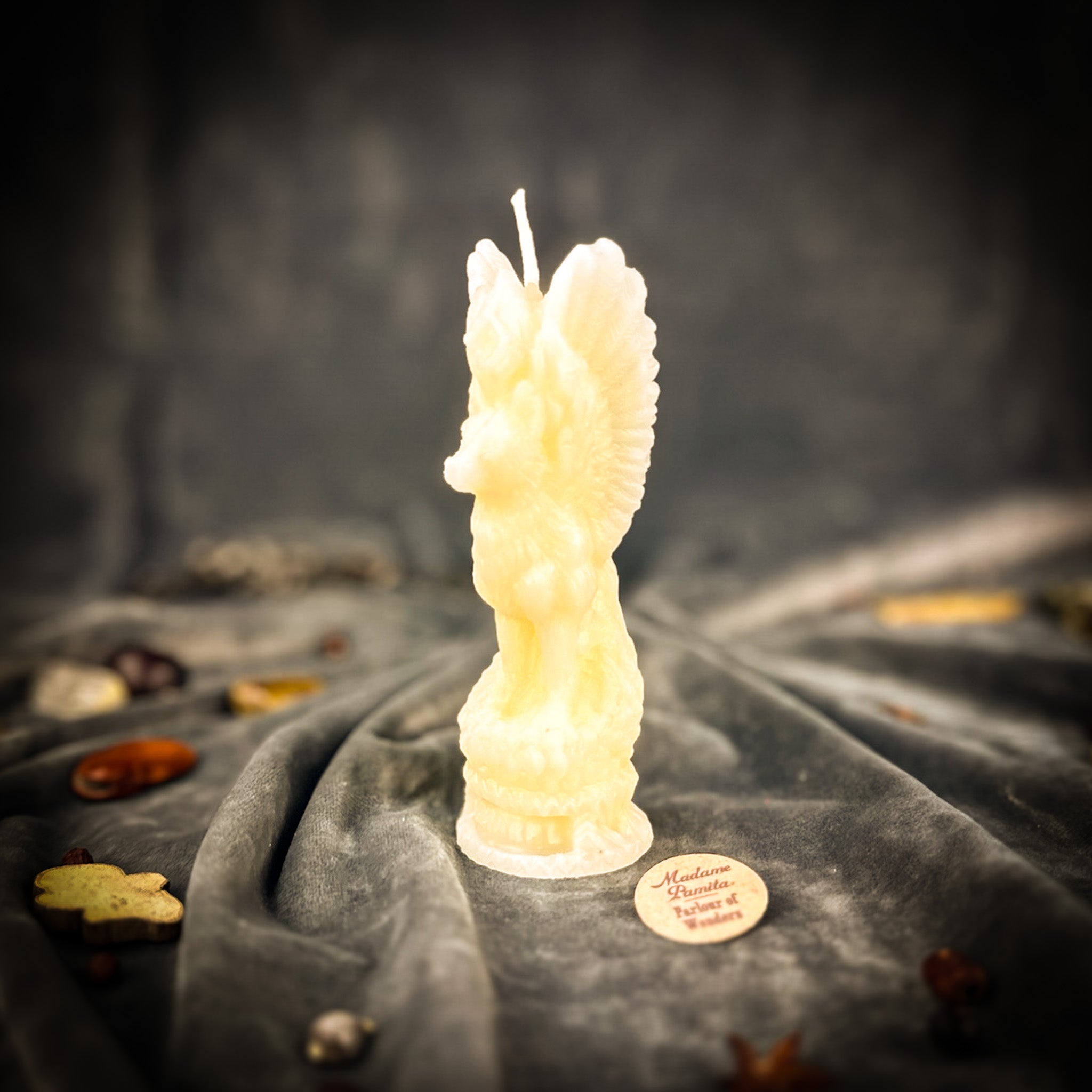 Beeswax Simargl Slavic Winged Dog Guardian Spell Candle