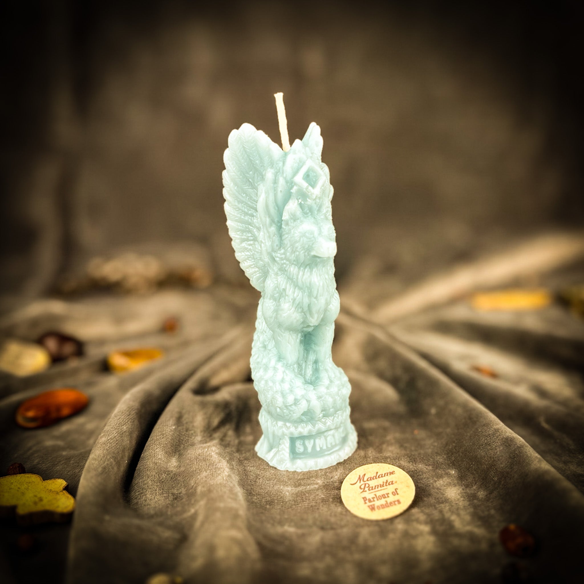 Beeswax Simargl Slavic Winged Dog Guardian Spell Candle