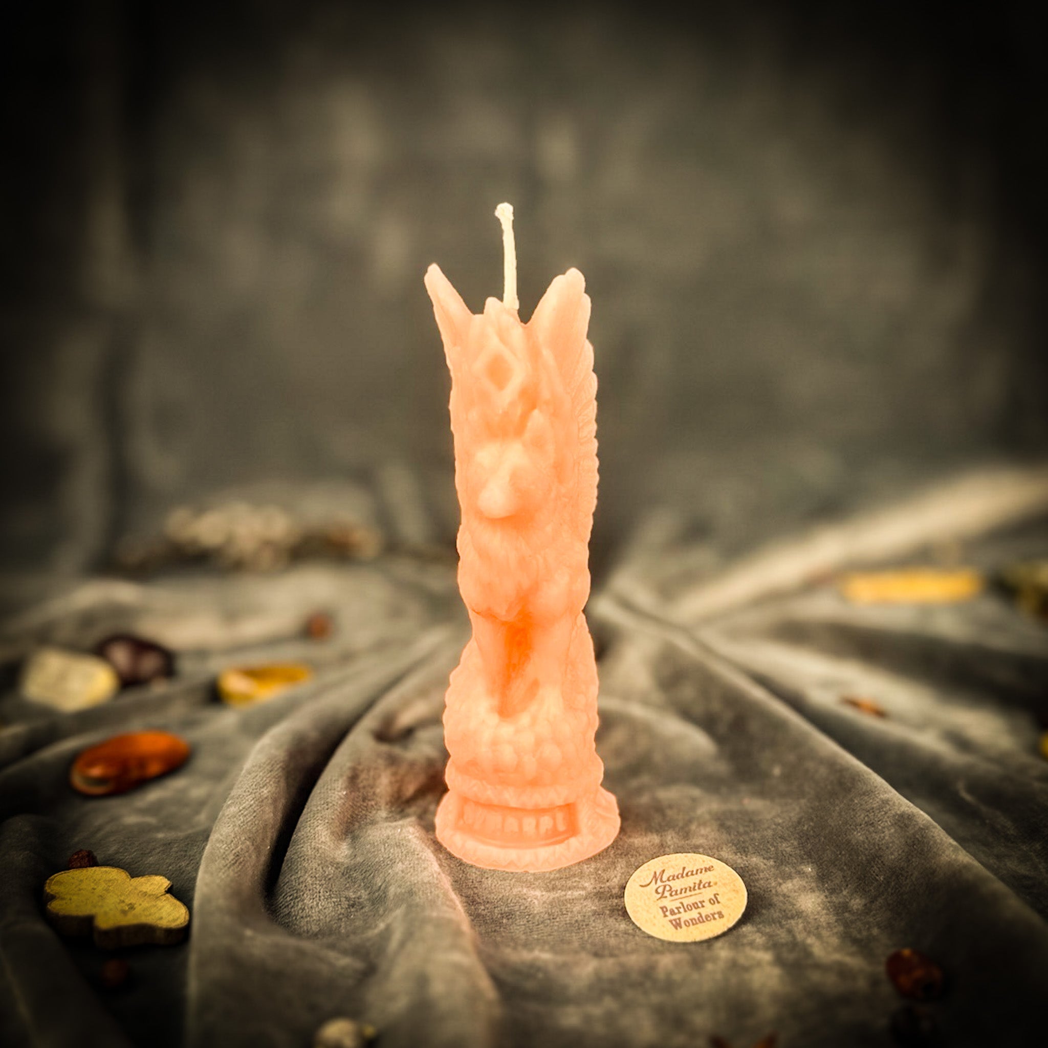 Beeswax Simargl Slavic Winged Dog Guardian Spell Candle