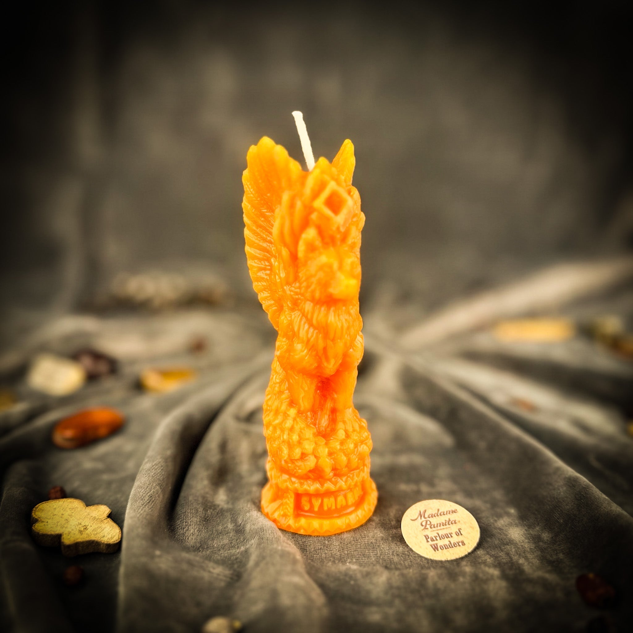 Beeswax Simargl Slavic Winged Dog Guardian Spell Candle