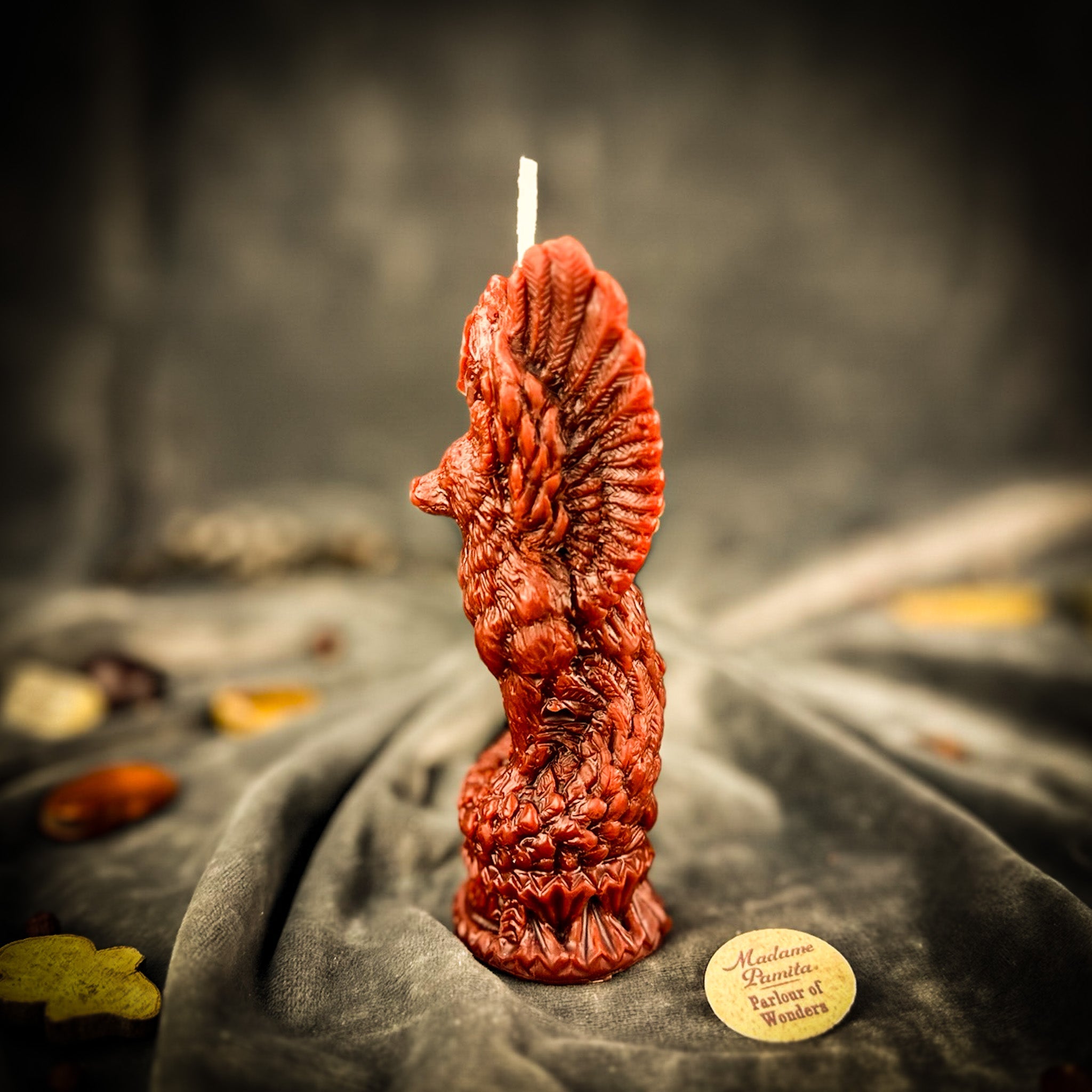 Beeswax Simargl Slavic Winged Dog Guardian Spell Candle