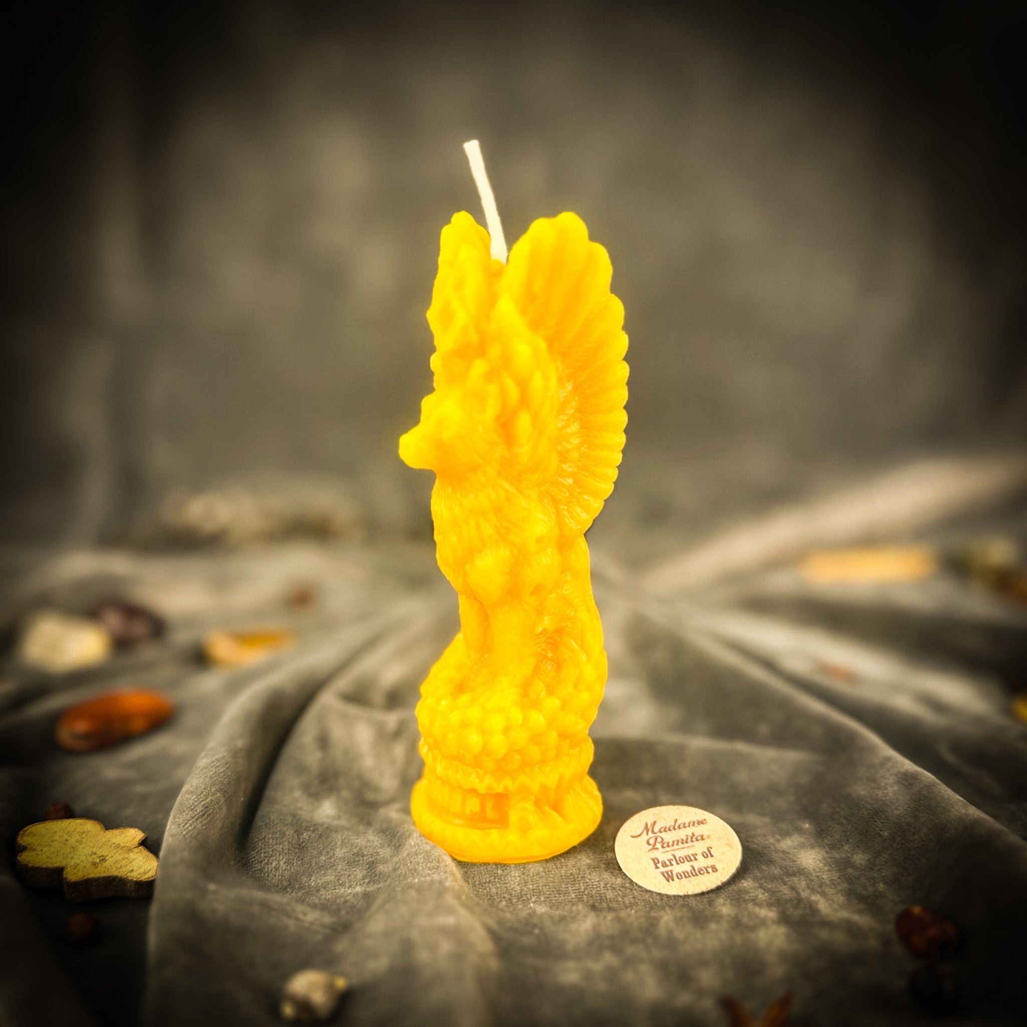 Beeswax Simargl Slavic Winged Dog Guardian Spell Candle