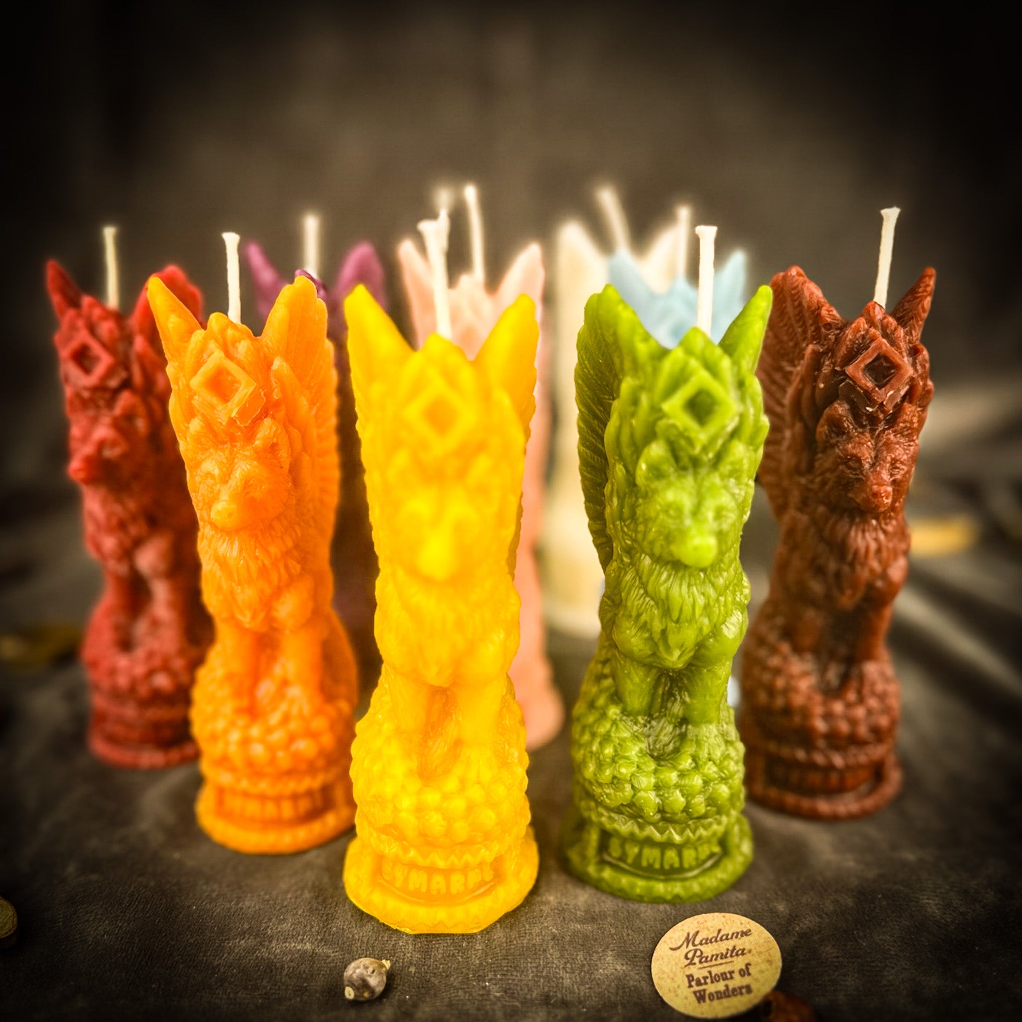 Beeswax Simargl Slavic Winged Dog Guardian Spell Candle