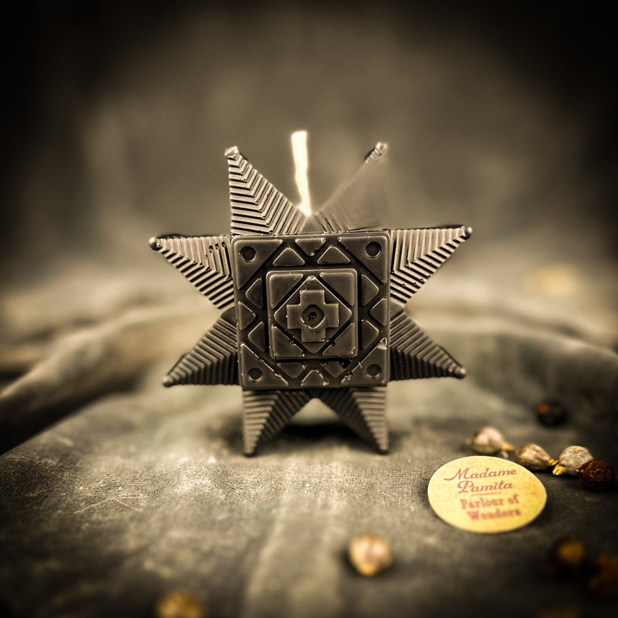 Beeswax Slavic Ruzha Sunburst Spell Candle