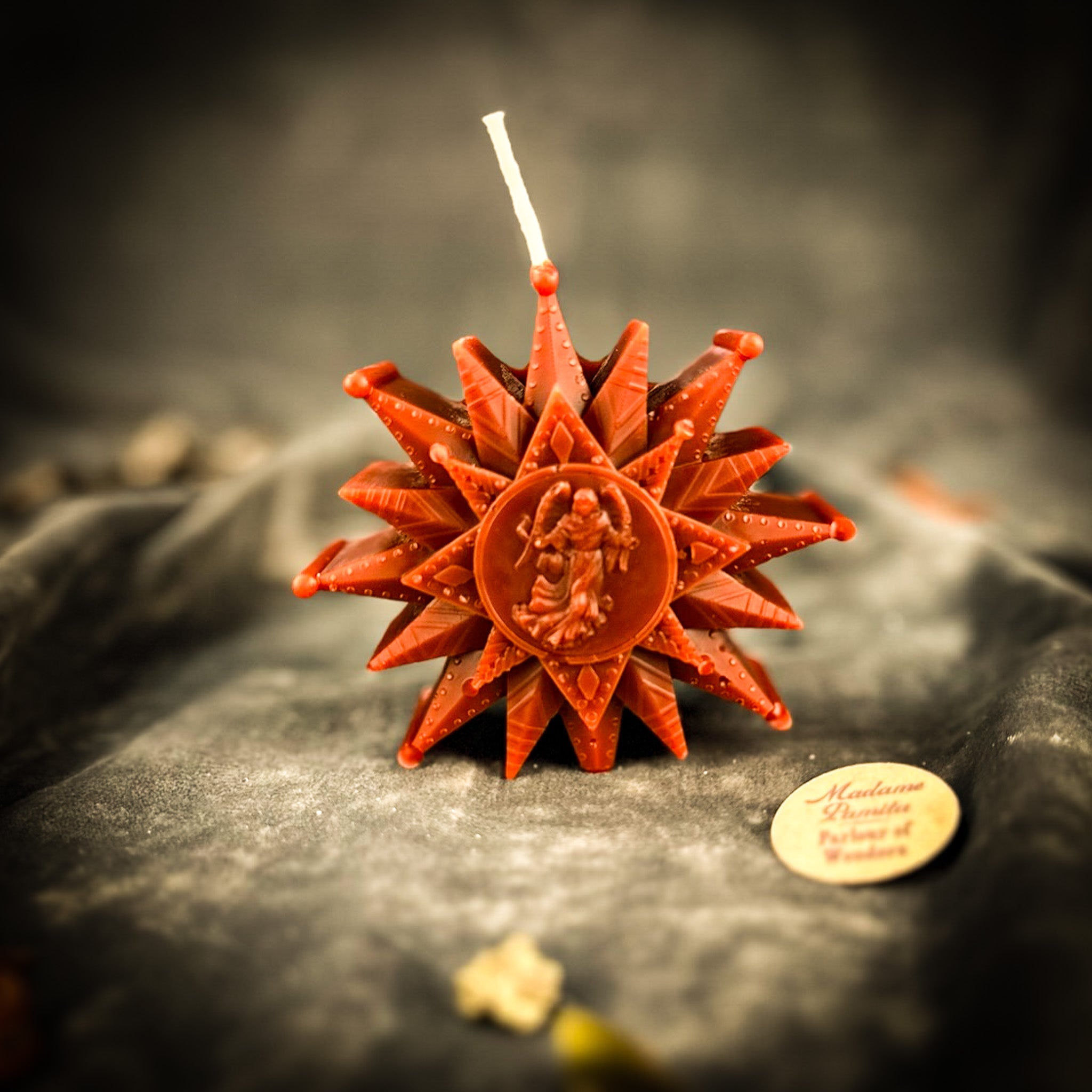 Beeswax Slavic Zvizda Winter Star Spell Candle