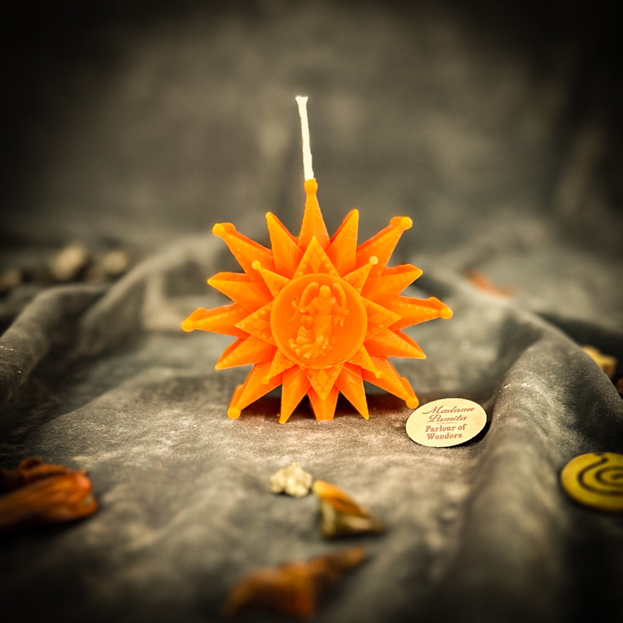 Beeswax Slavic Zvizda Winter Star Spell Candle