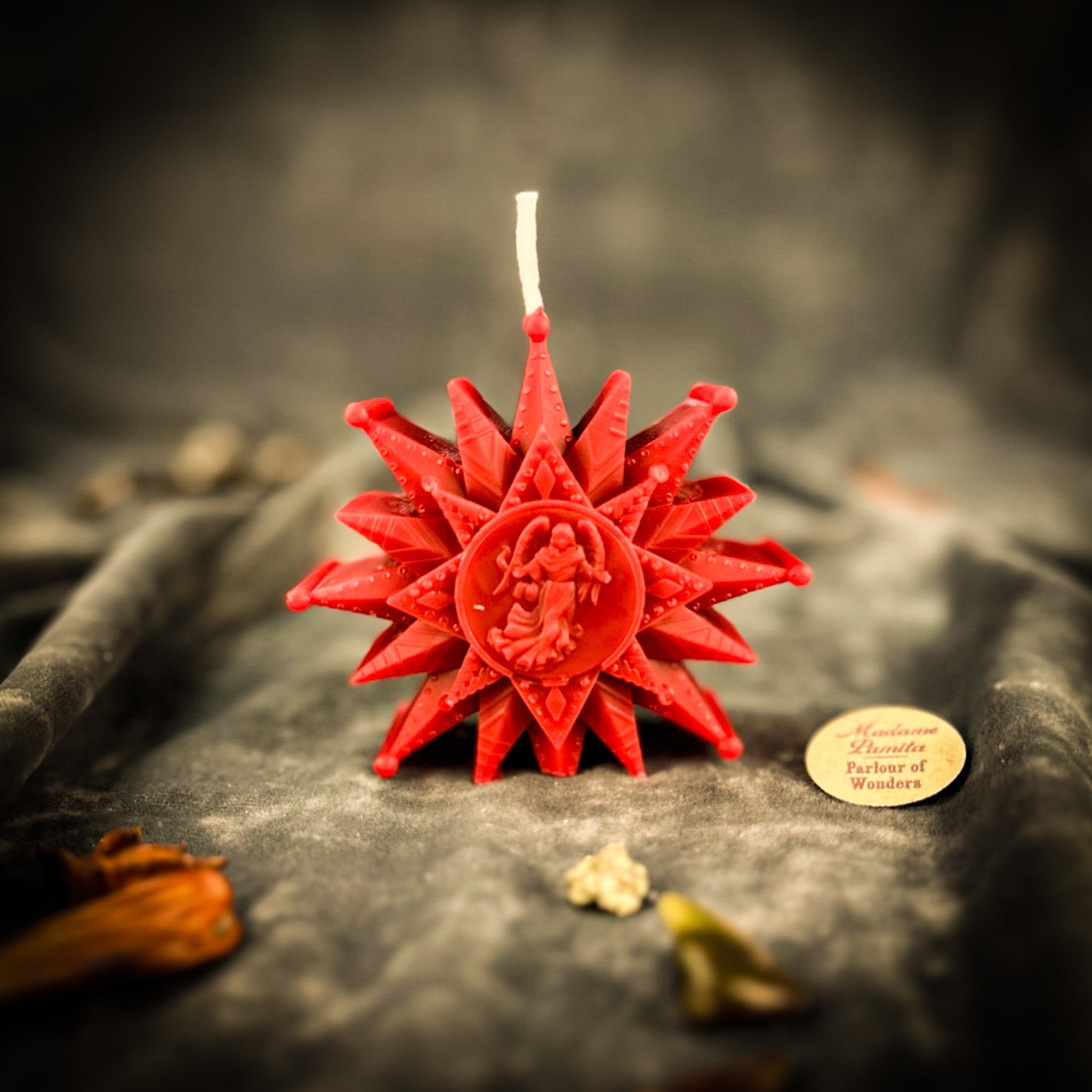 Beeswax Slavic Zvizda Winter Star Spell Candle