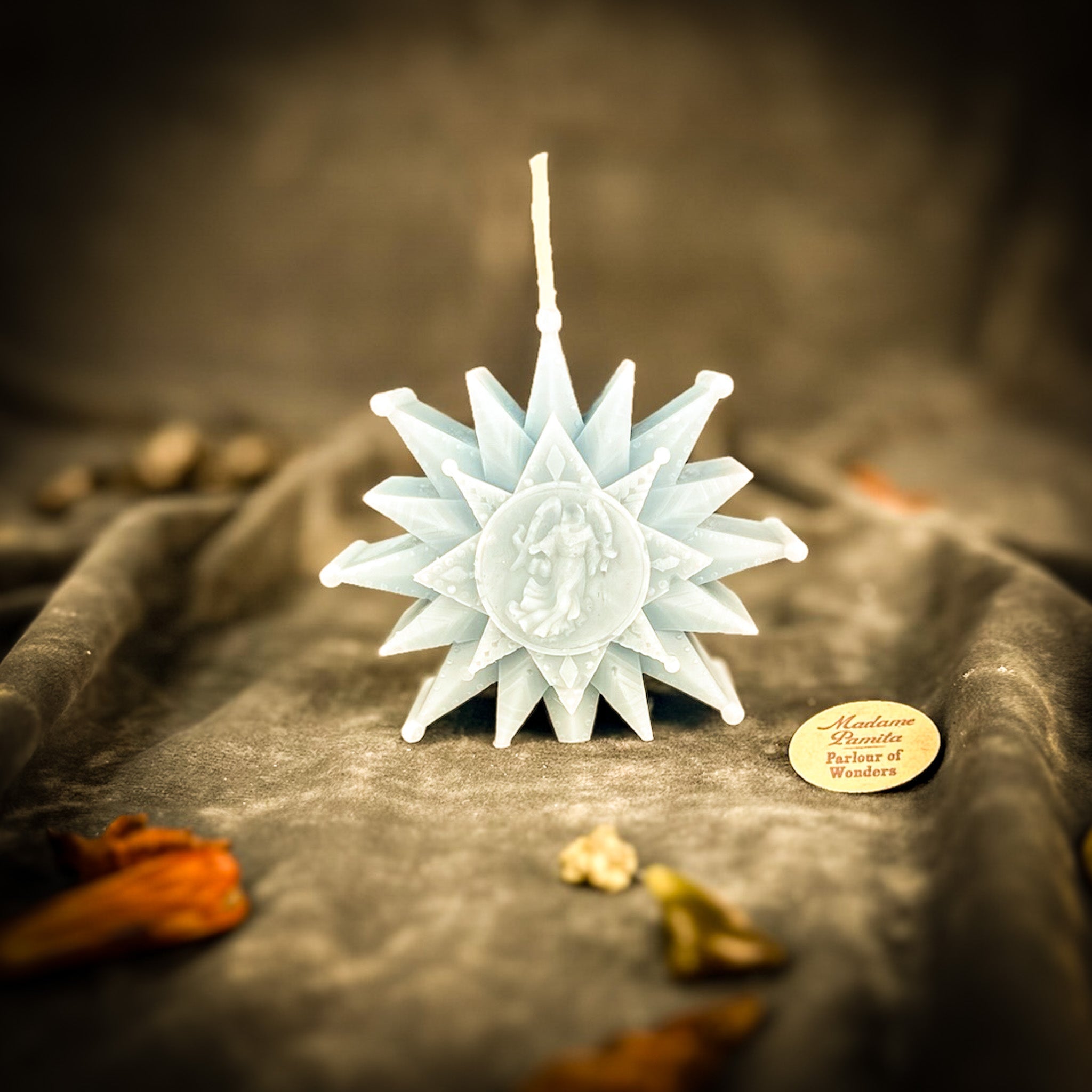 Beeswax Slavic Zvizda Winter Star Spell Candle