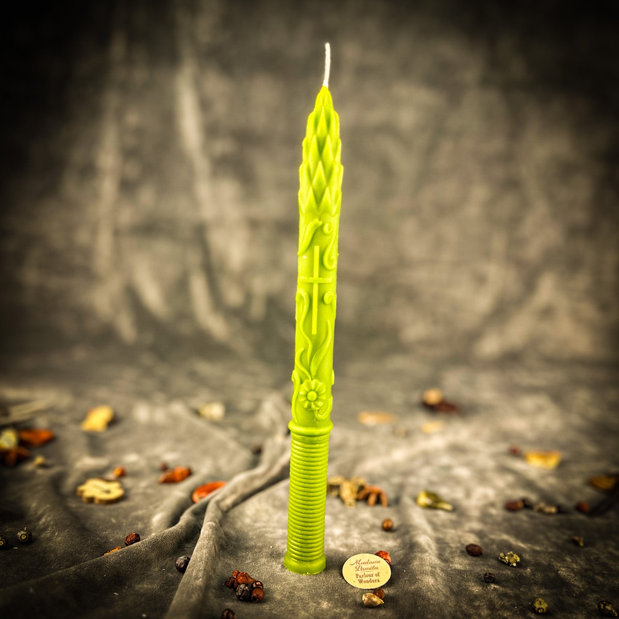 Stritennya Asparagus Candlemas Taper Candle Spell Kit - Renewal & Protection