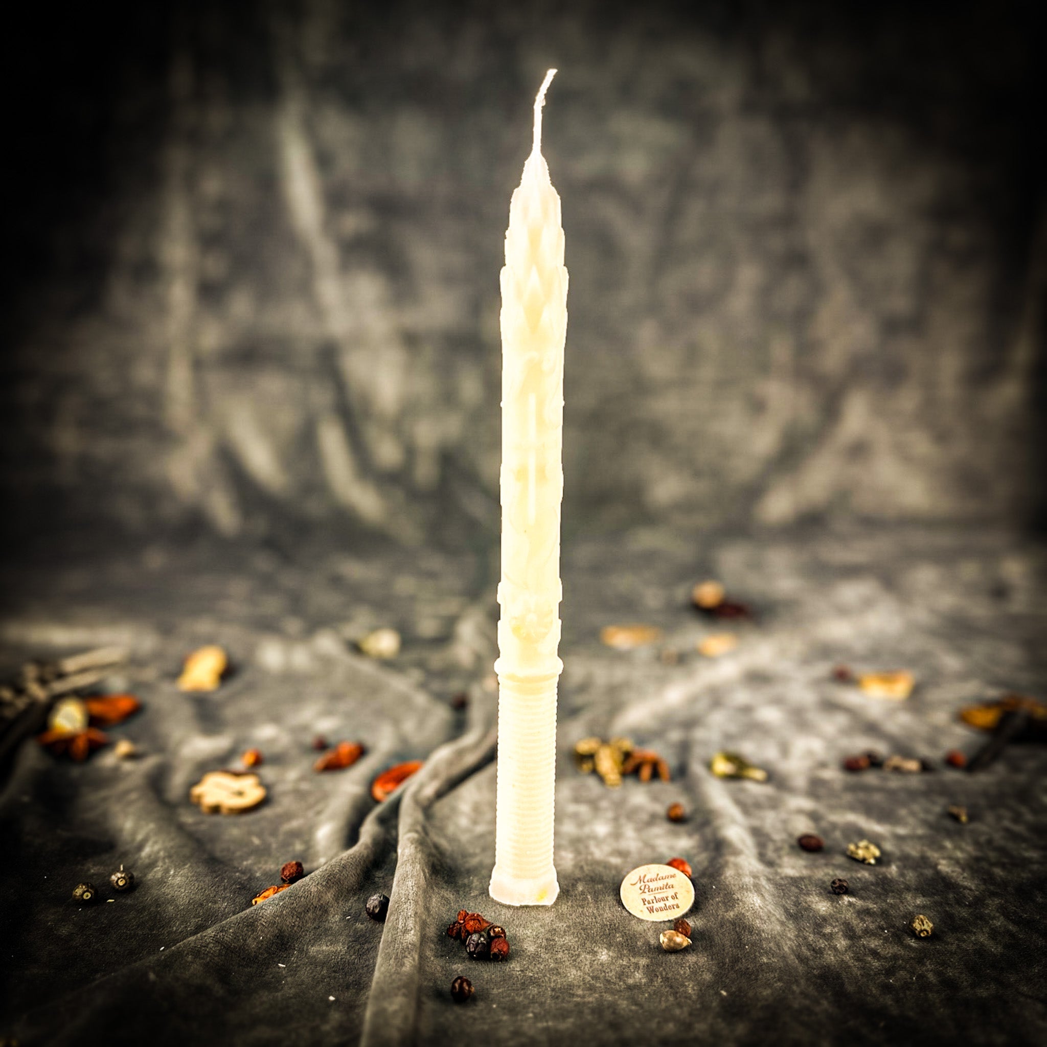 Stritennya Asparagus Candlemas Taper Candle Spell Kit - Renewal & Protection