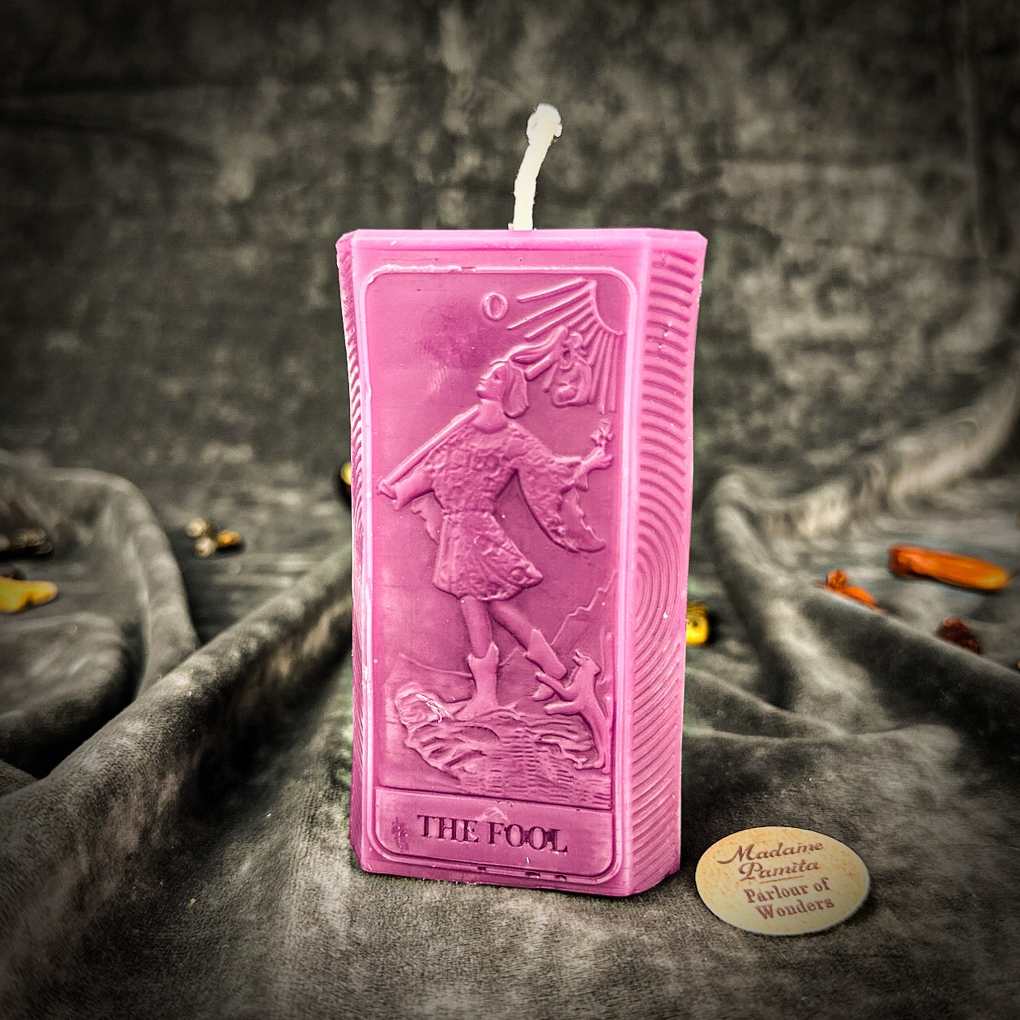 Beeswax The Fool Tarot Card Spell Candle