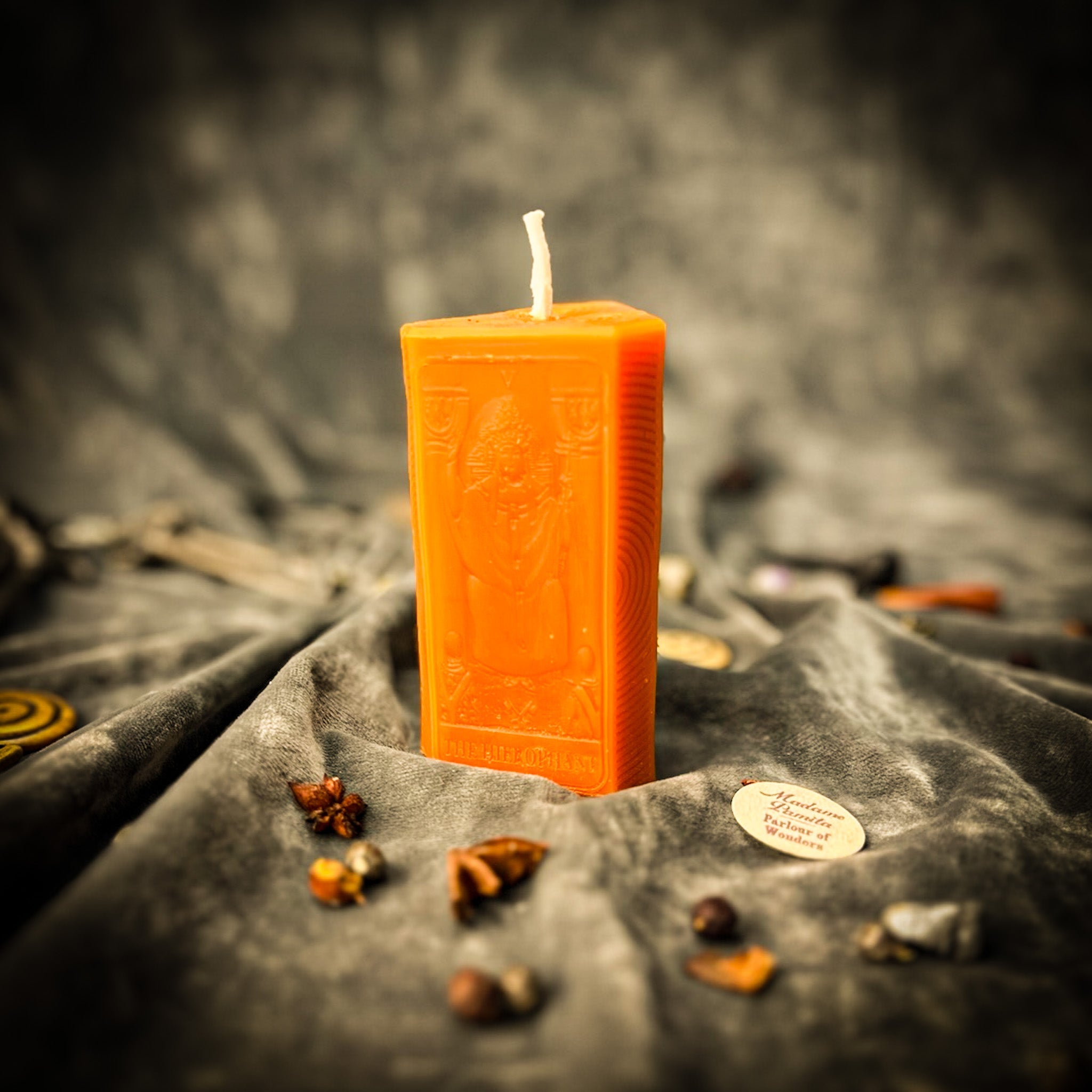 Beeswax The Hierophant Tarot Card Spell Candle
