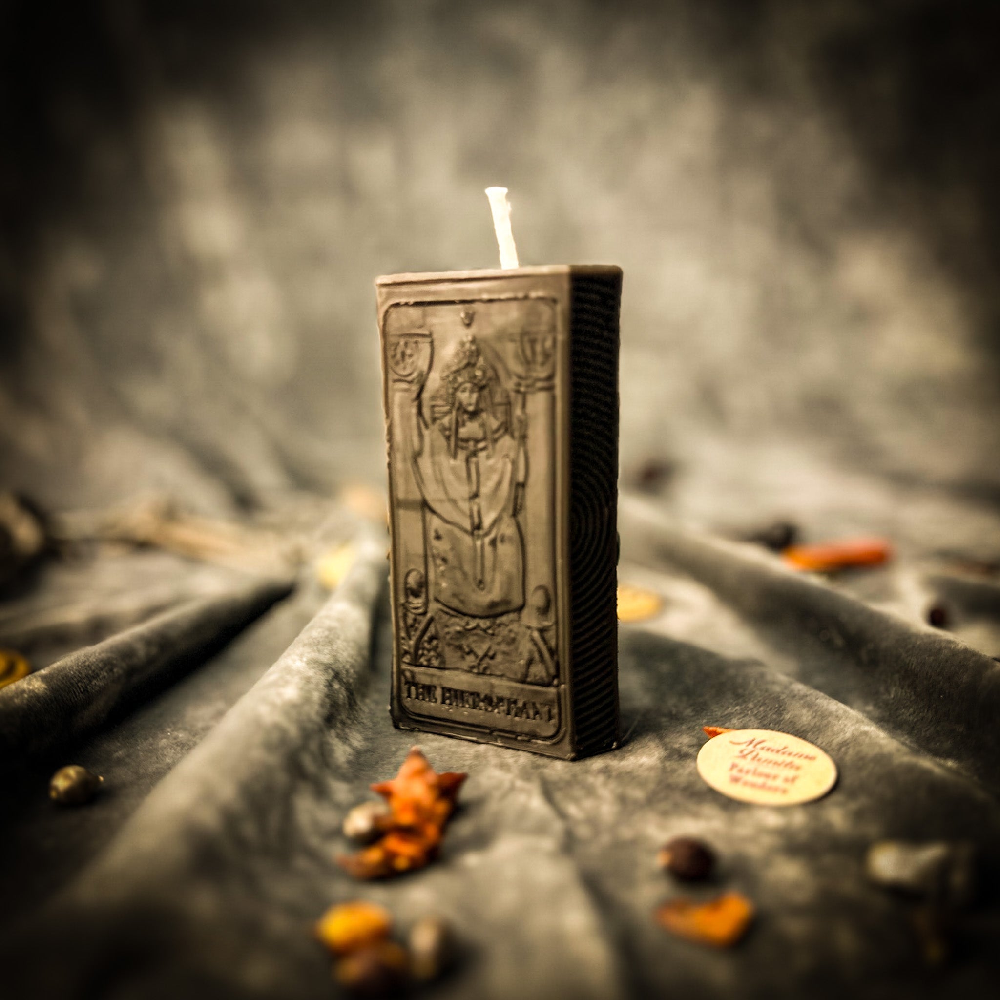 Beeswax The Hierophant Tarot Card Spell Candle