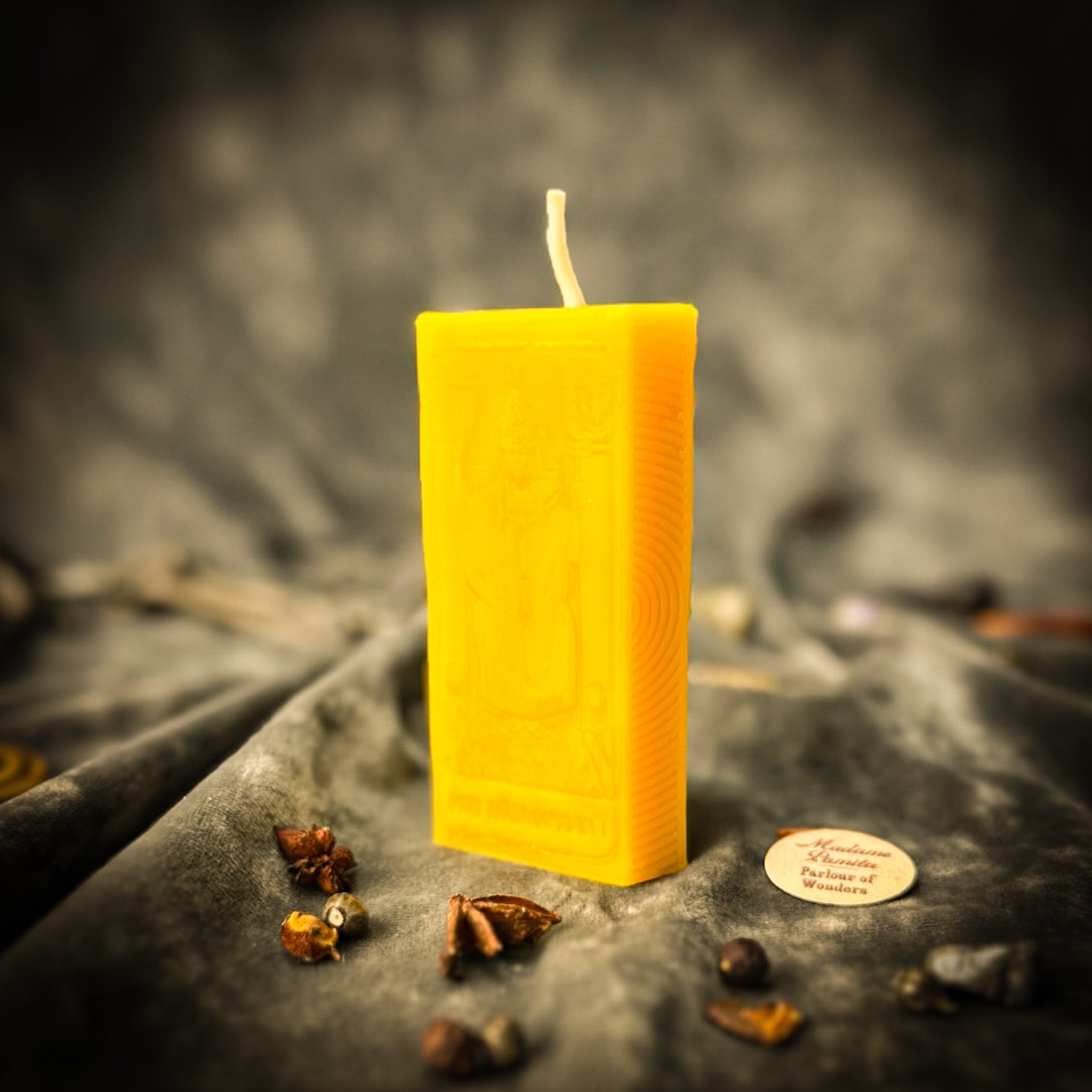 Beeswax The Hierophant Tarot Card Spell Candle