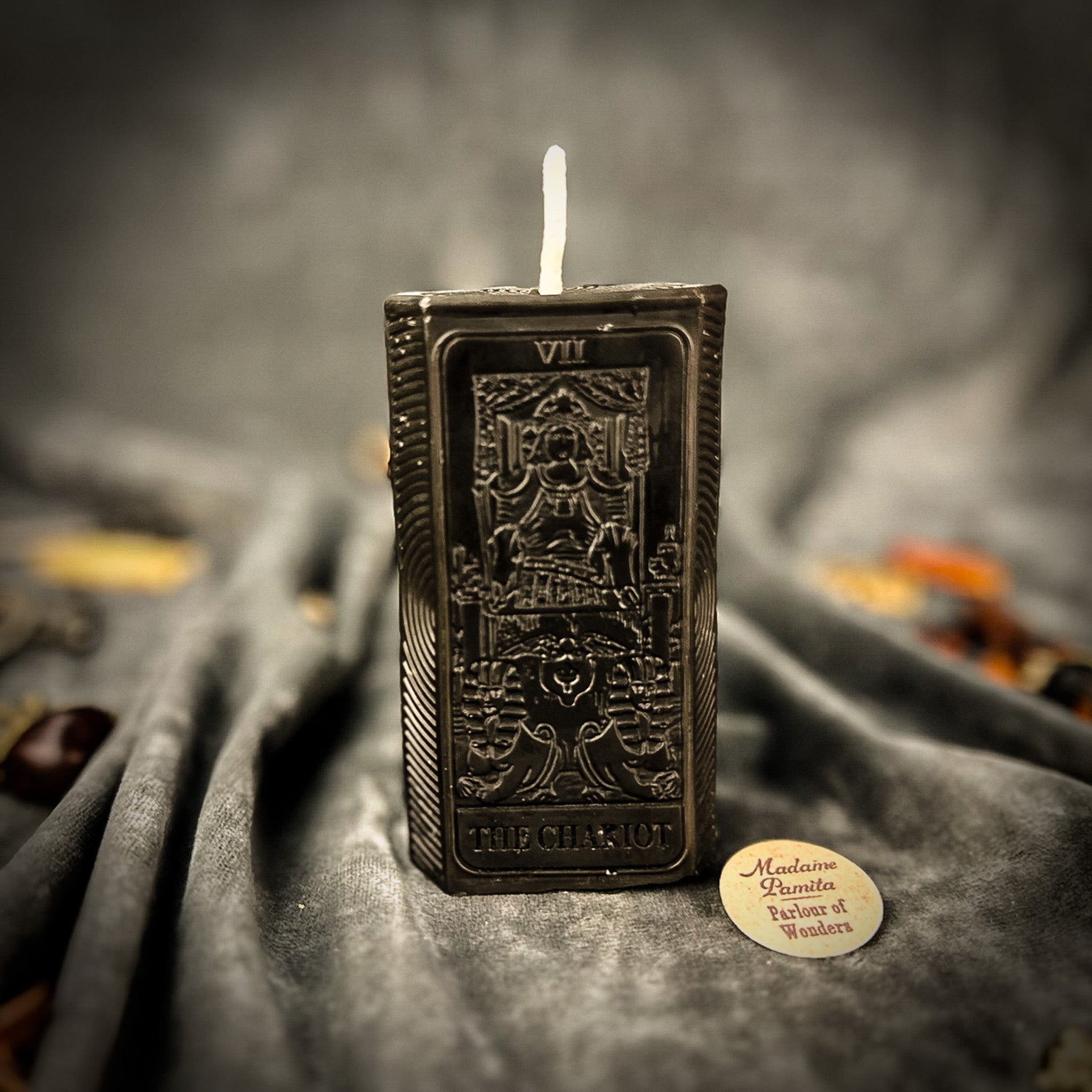 Beeswax The Chariot Tarot Card Spell Candle