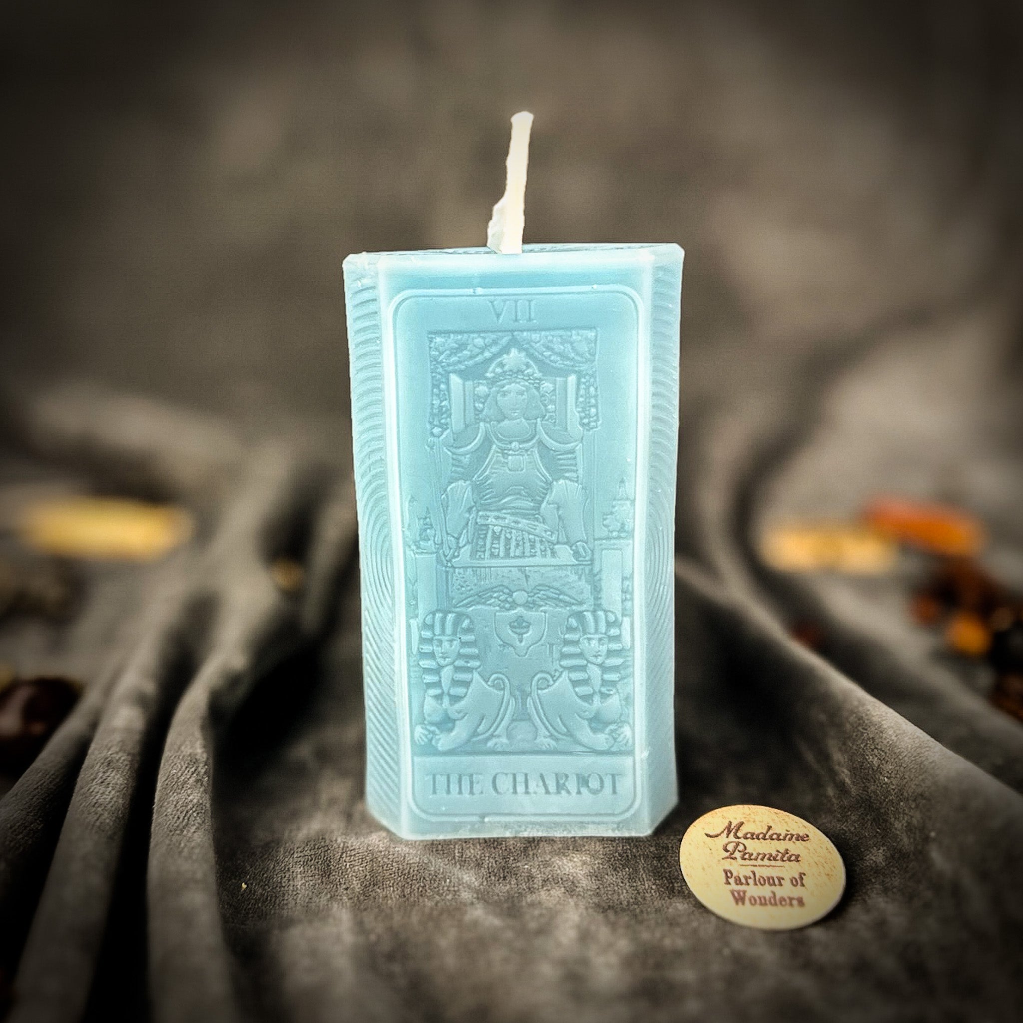 Beeswax The Chariot Tarot Card Spell Candle