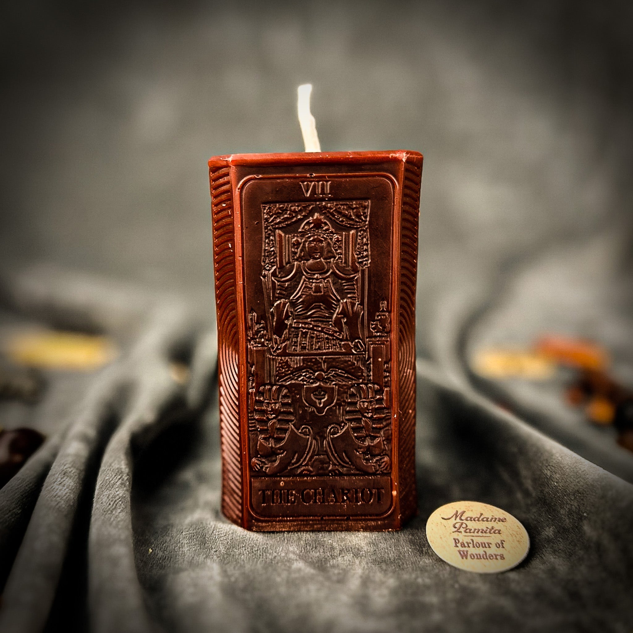 Beeswax The Chariot Tarot Card Spell Candle