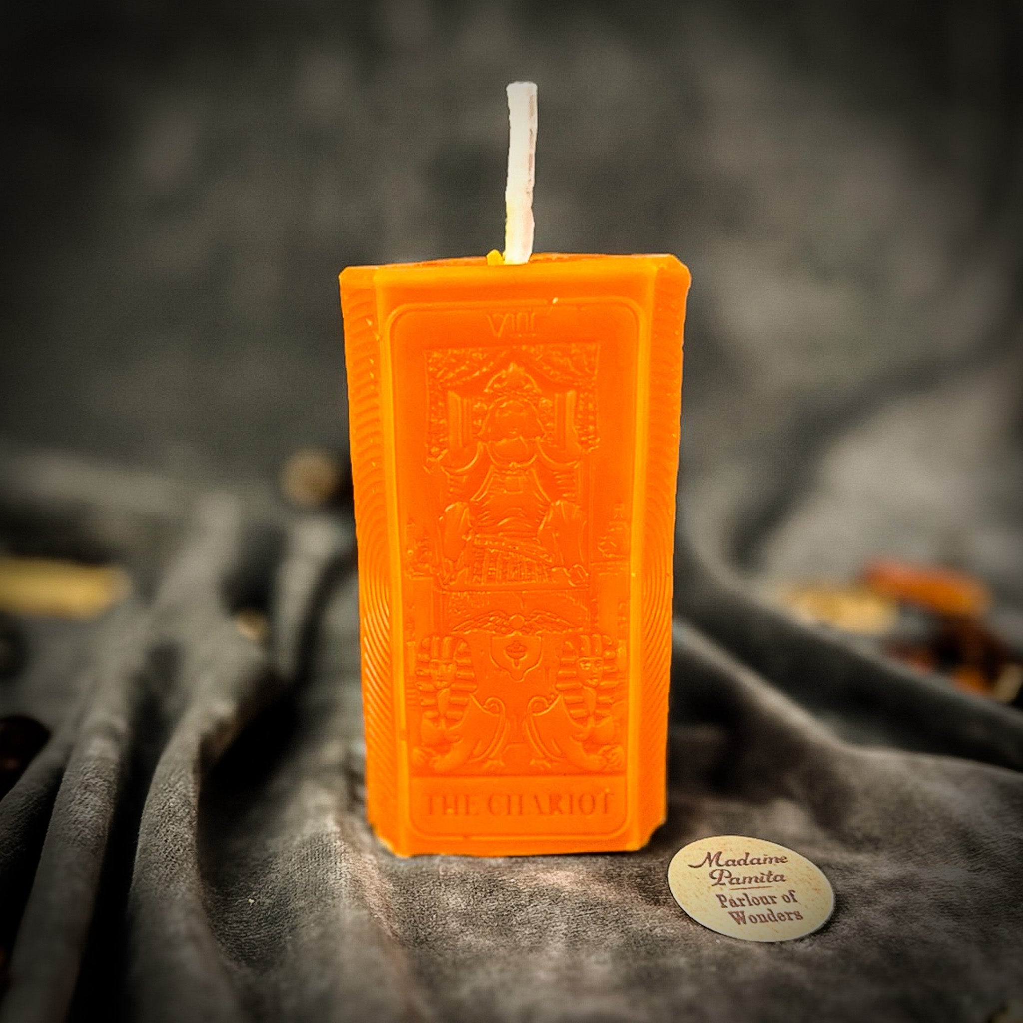 Beeswax The Chariot Tarot Card Spell Candle