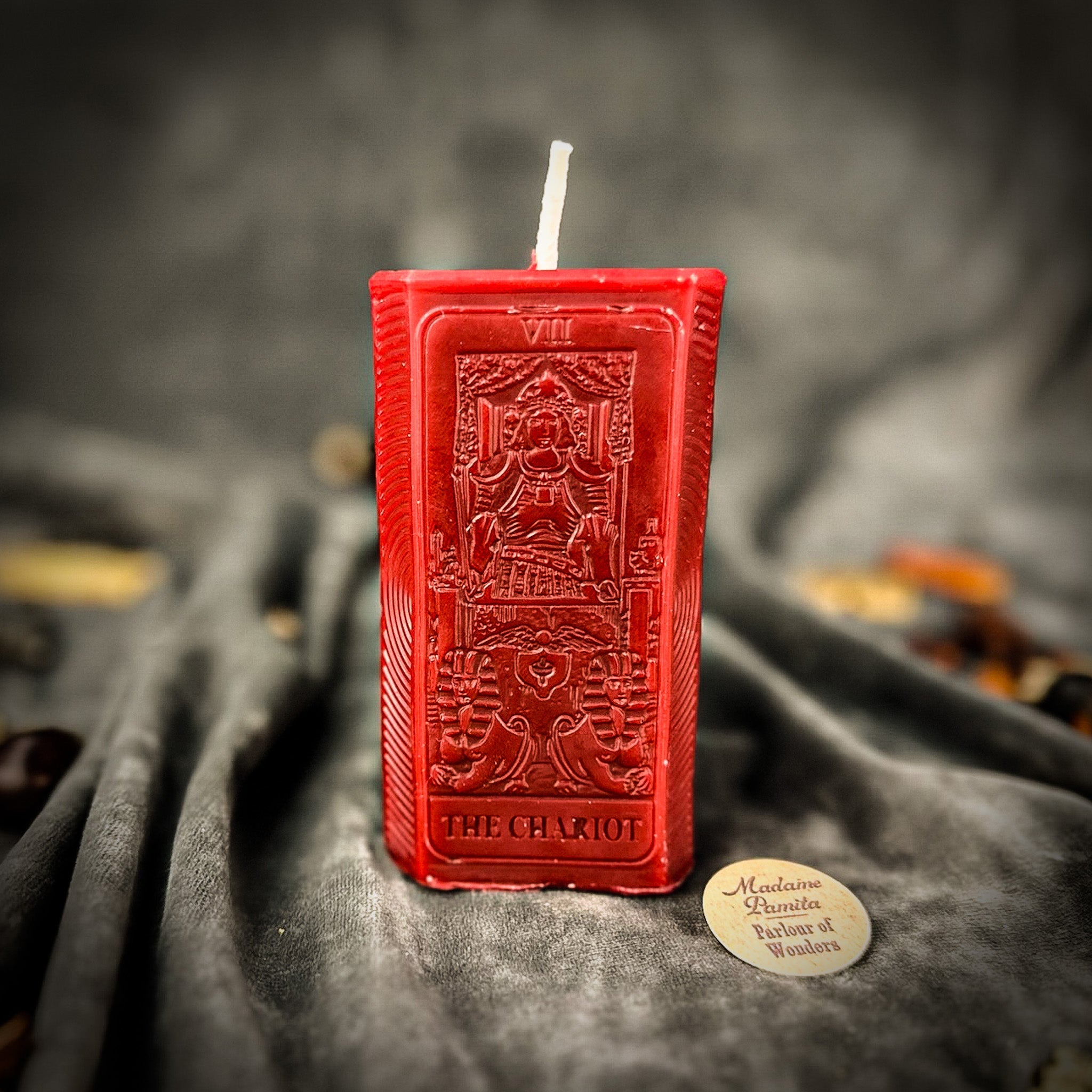 Beeswax The Chariot Tarot Card Spell Candle
