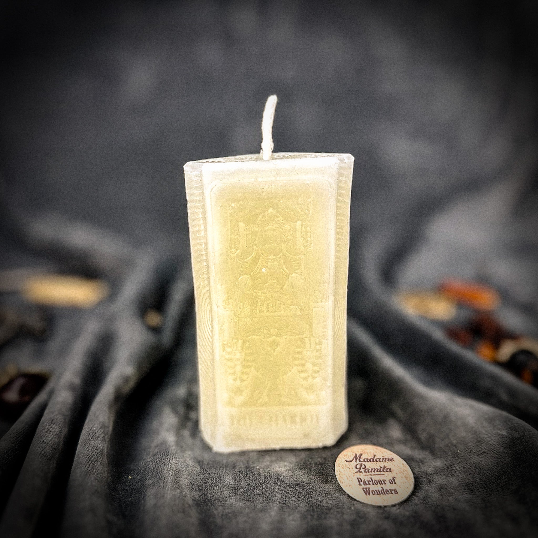 Beeswax The Chariot Tarot Card Spell Candle