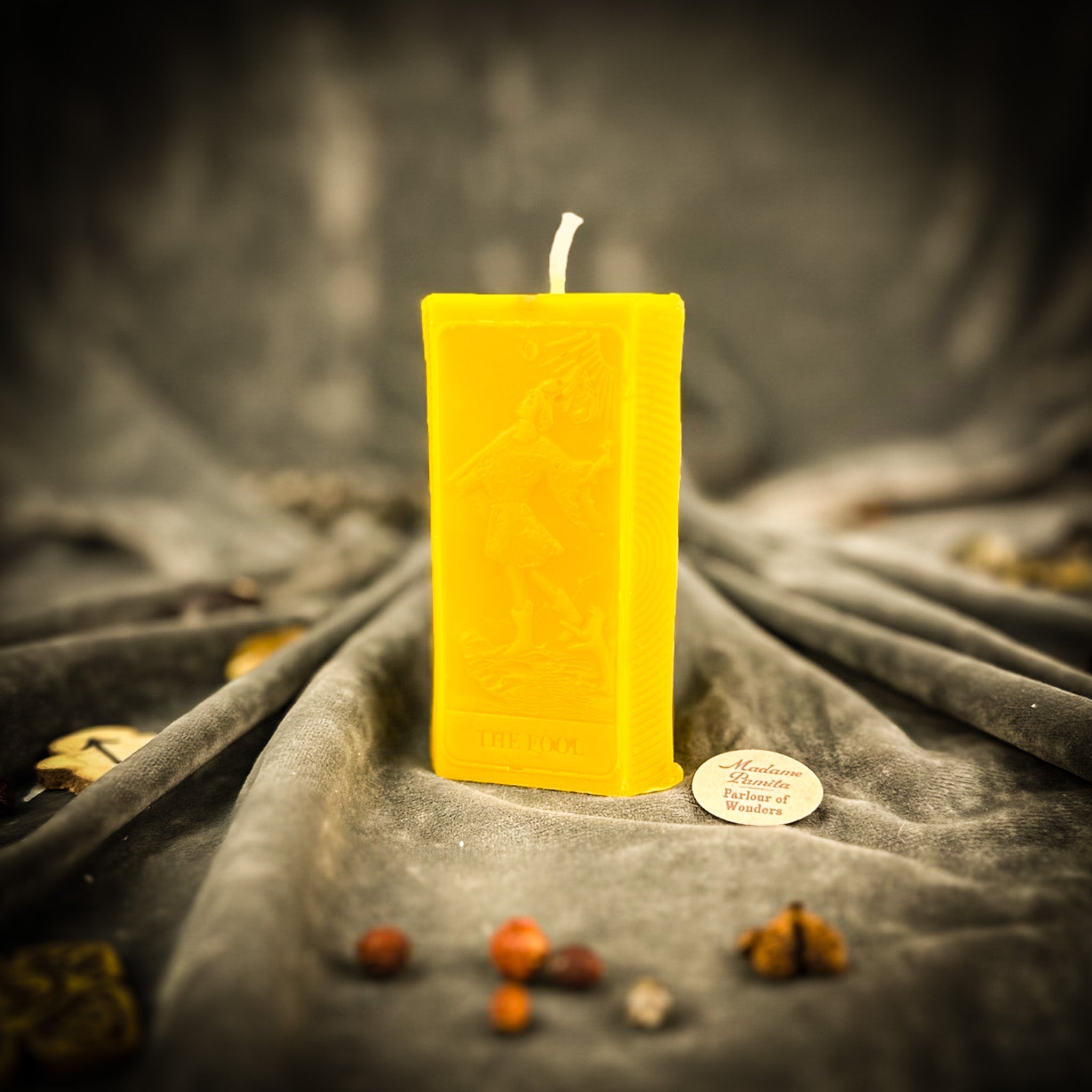Beeswax The Fool Tarot Card Spell Candle