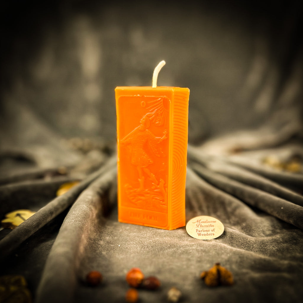 Beeswax The Fool Tarot Card Spell Candle