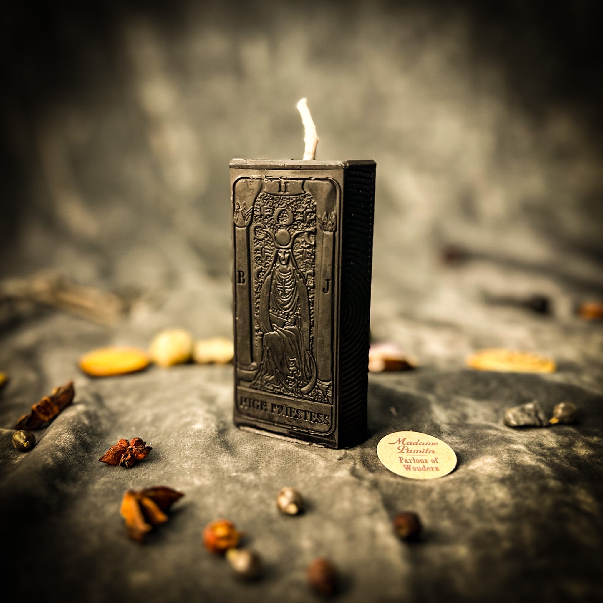 Beeswax The High Priestess Tarot Card Spell Candle