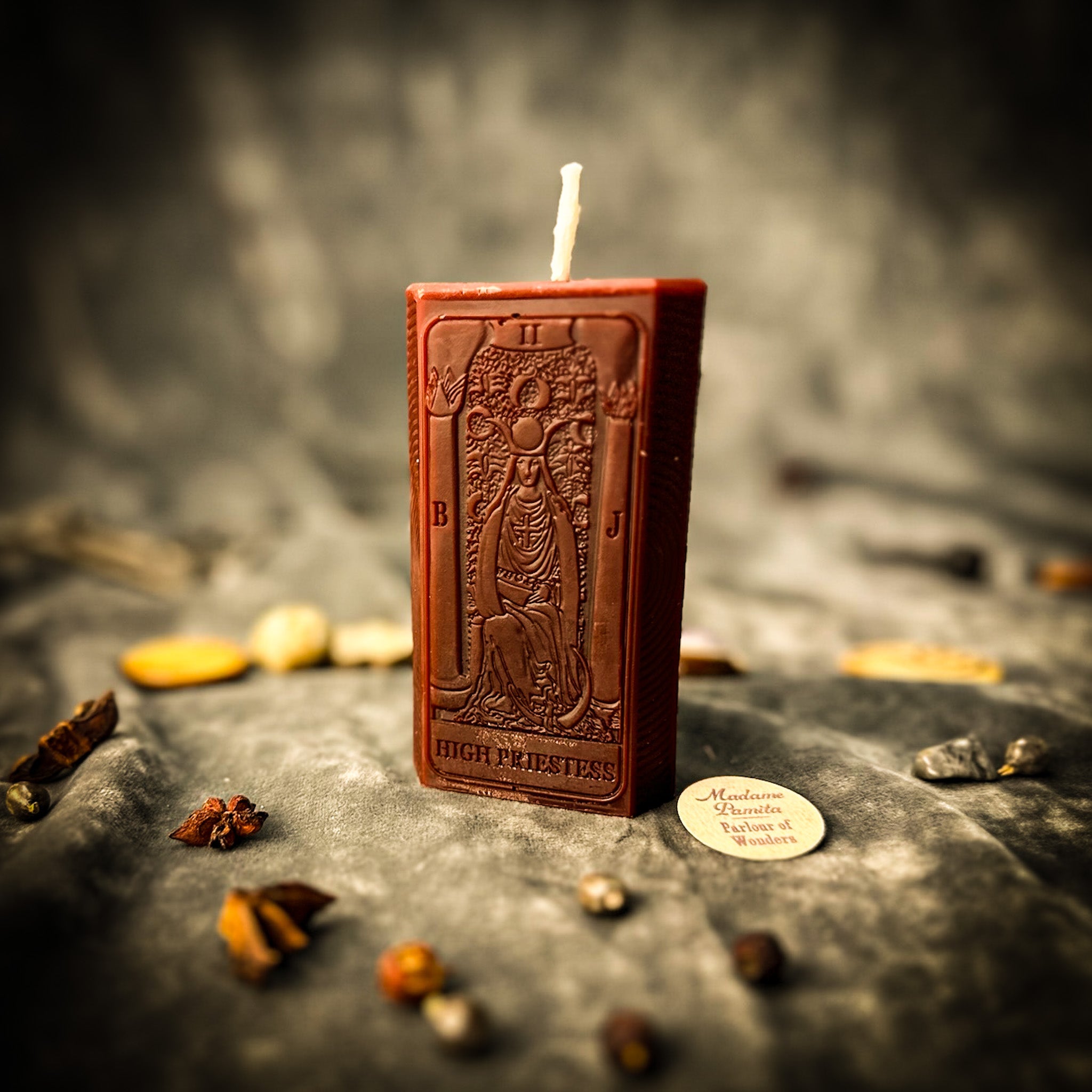 Beeswax The High Priestess Tarot Card Spell Candle