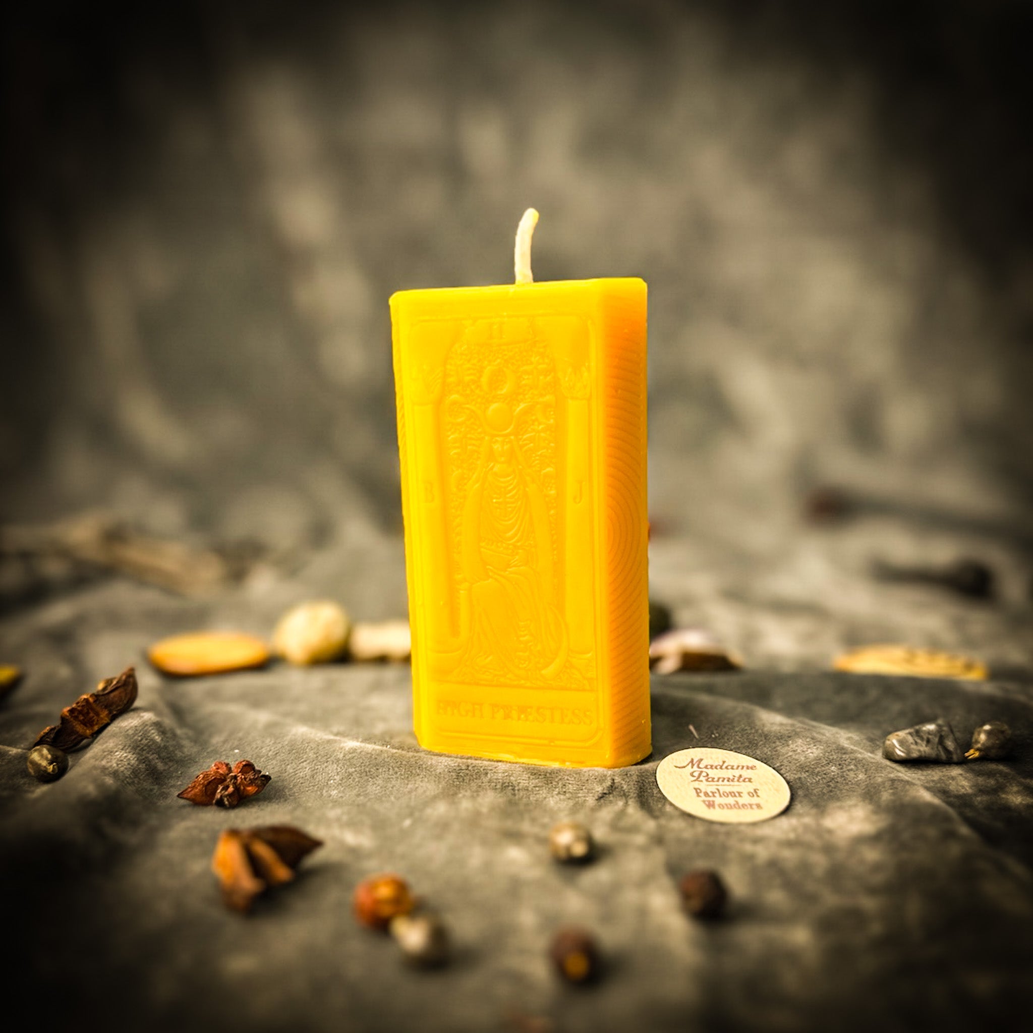 Beeswax The High Priestess Tarot Card Spell Candle