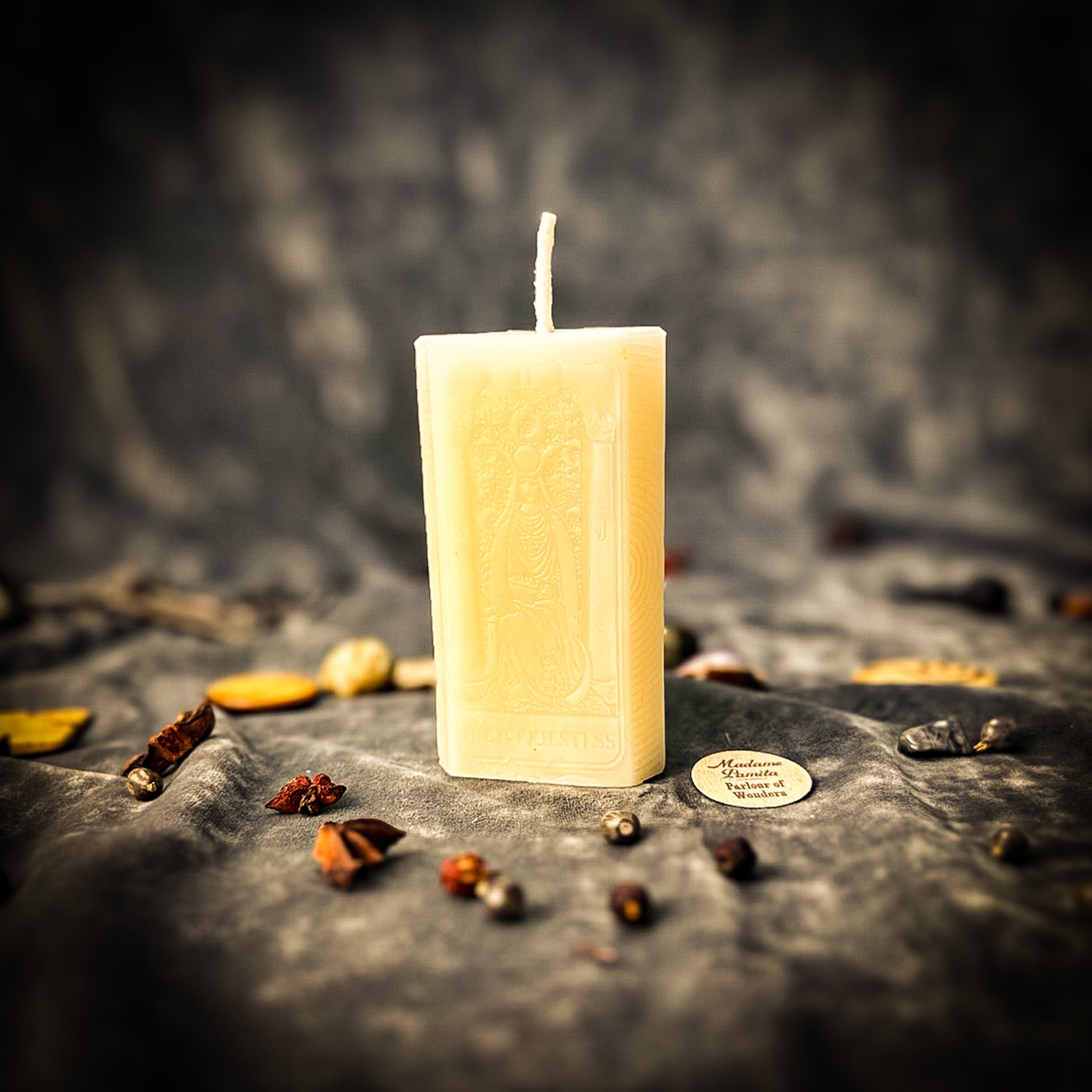 Beeswax The High Priestess Tarot Card Spell Candle
