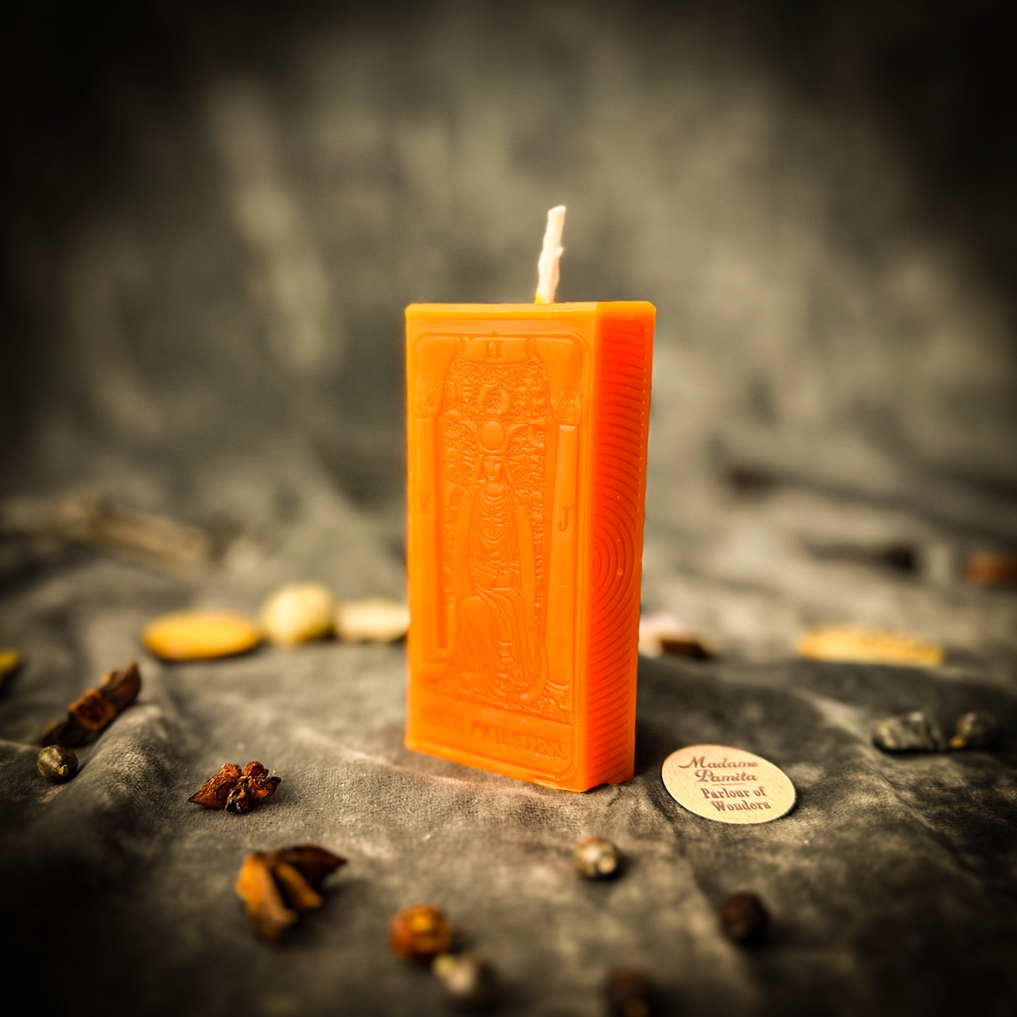 Beeswax The High Priestess Tarot Card Spell Candle