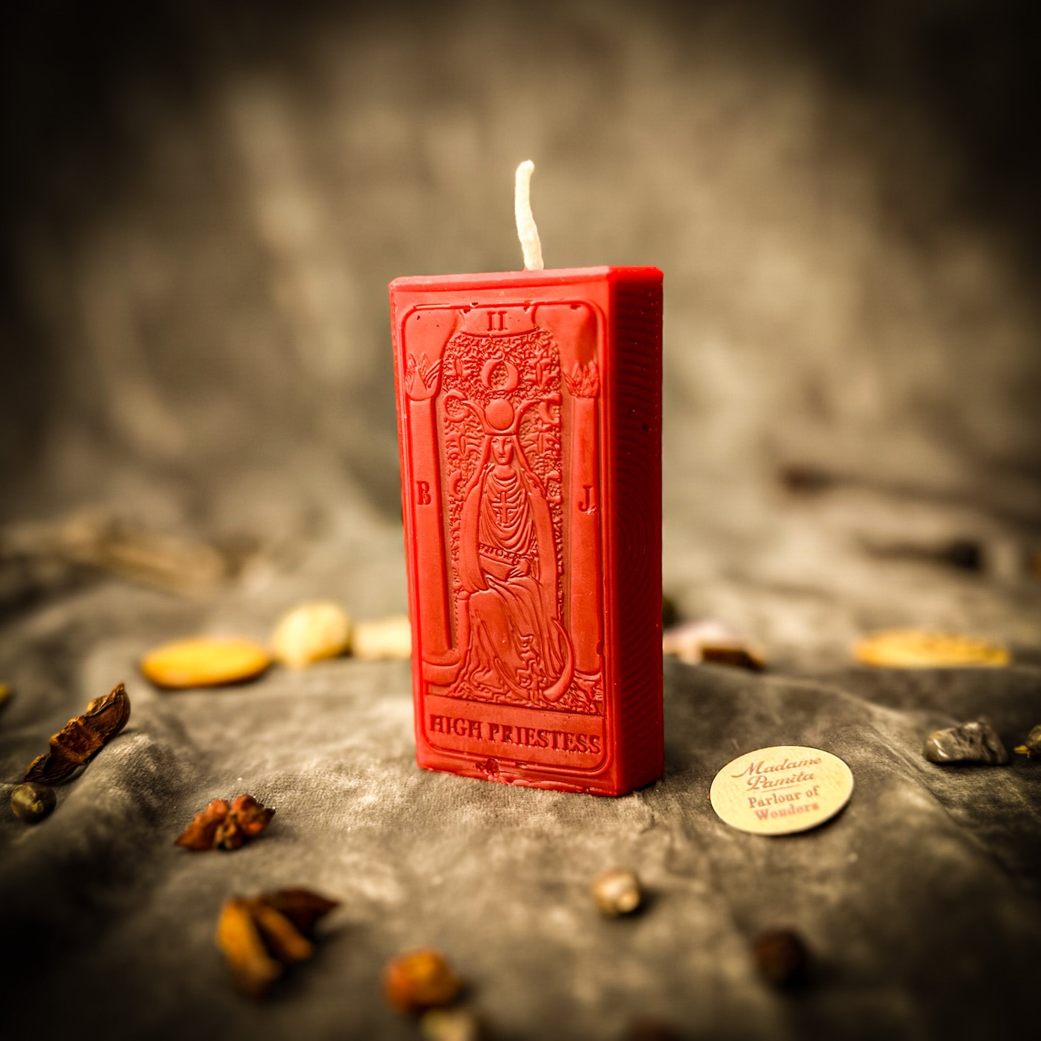 Beeswax The High Priestess Tarot Card Spell Candle