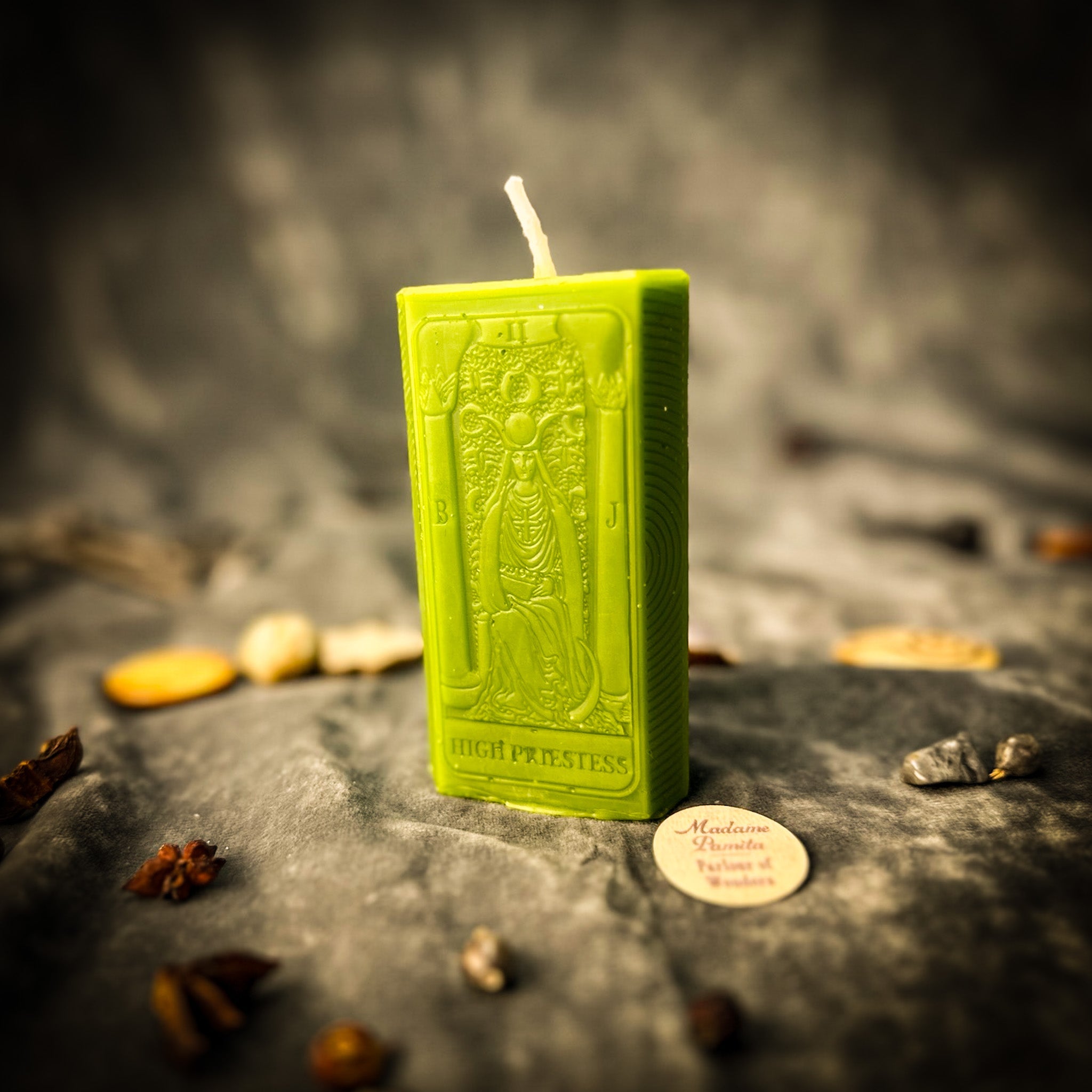 Beeswax The High Priestess Tarot Card Spell Candle