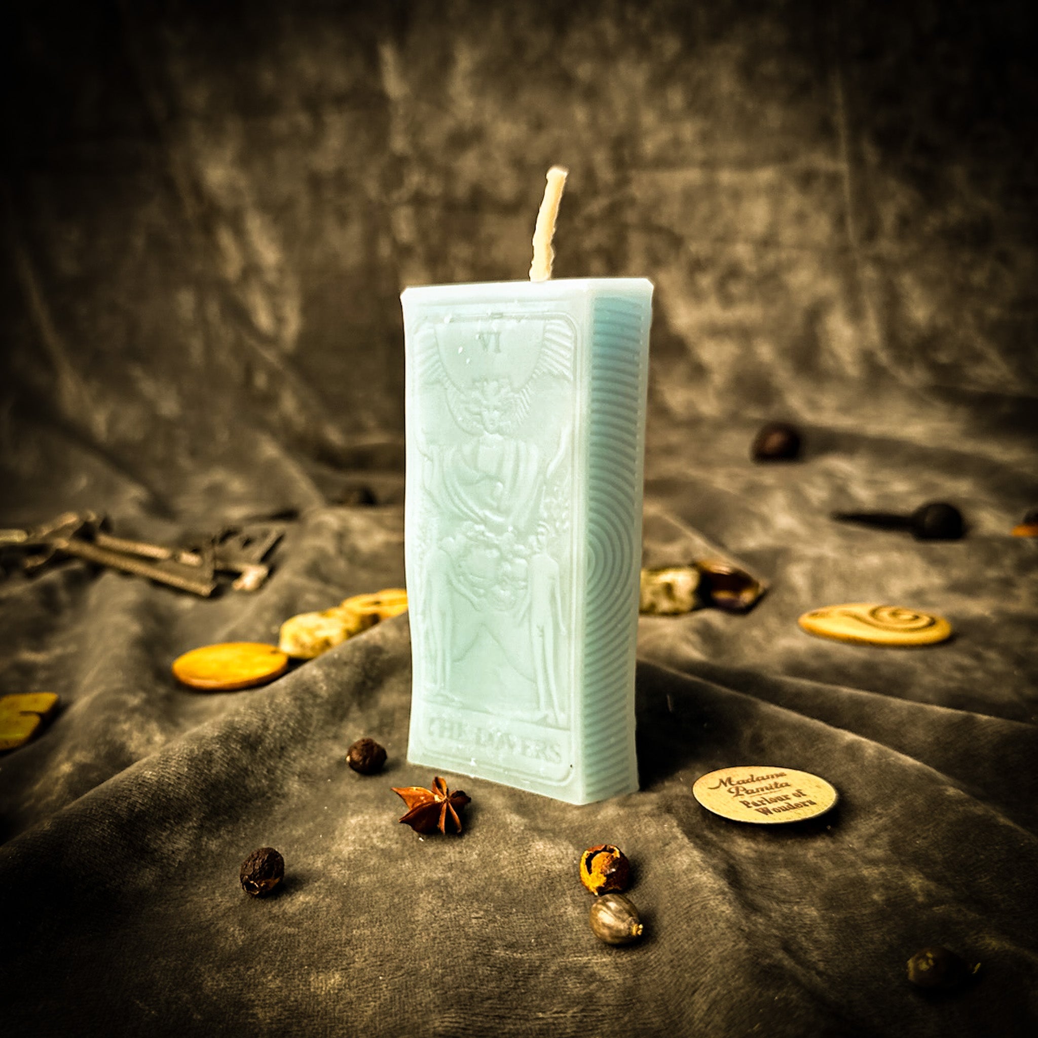 Beeswax The Lovers Tarot Card Spell Candle