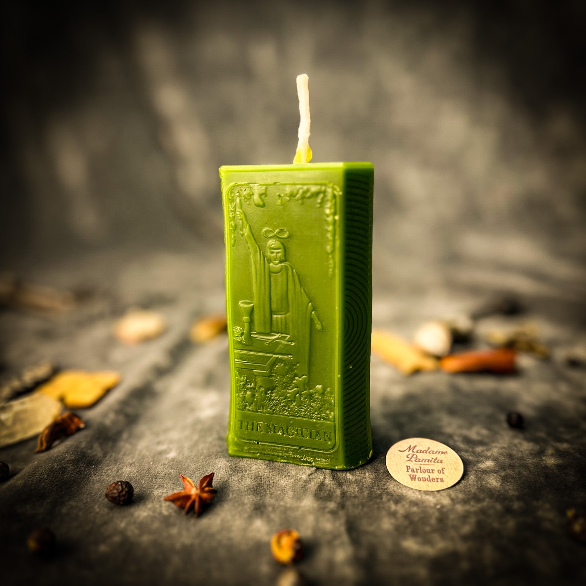 Beeswax The Magician Tarot Card Spell Candle