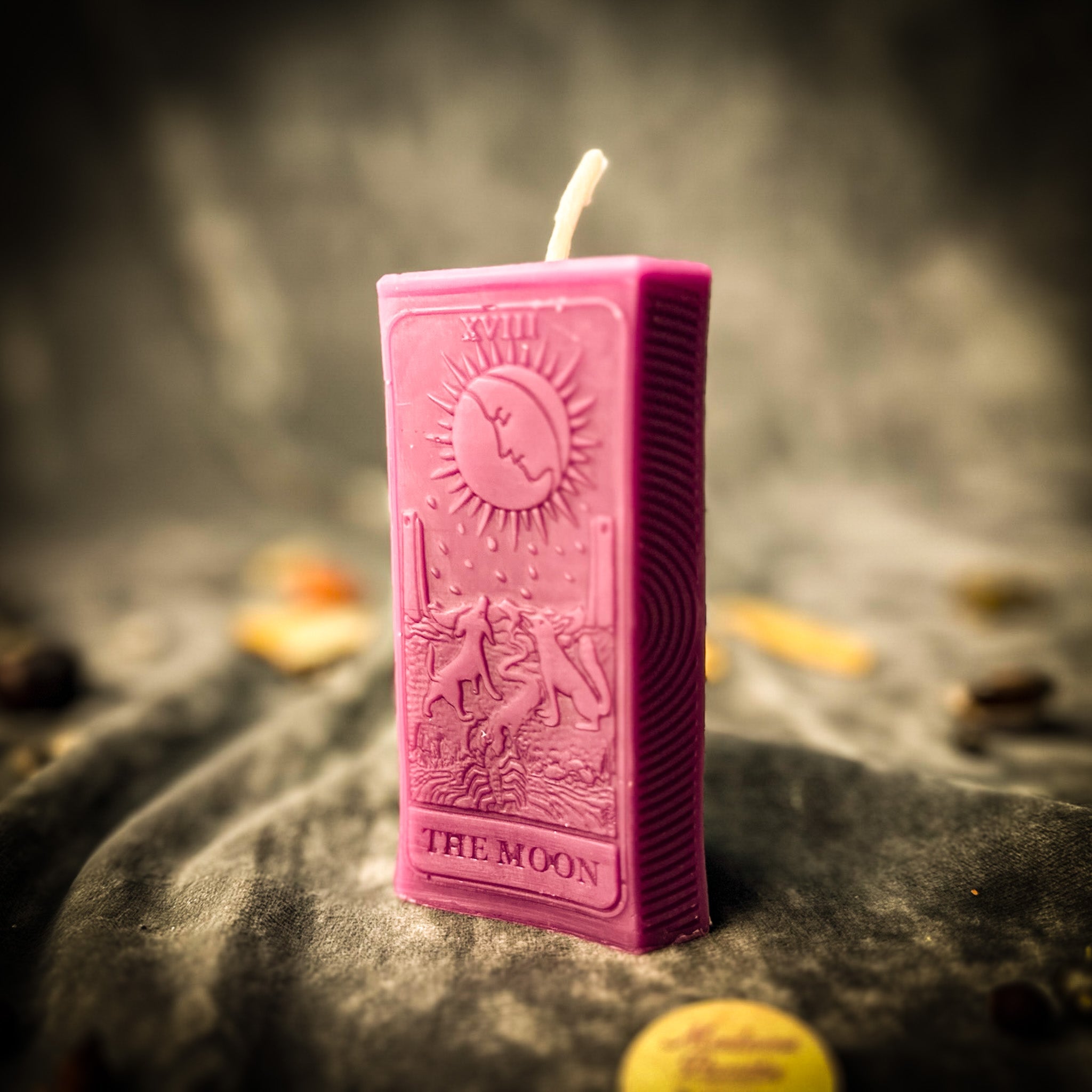 Beeswax The Moon Tarot Card Spell Candle