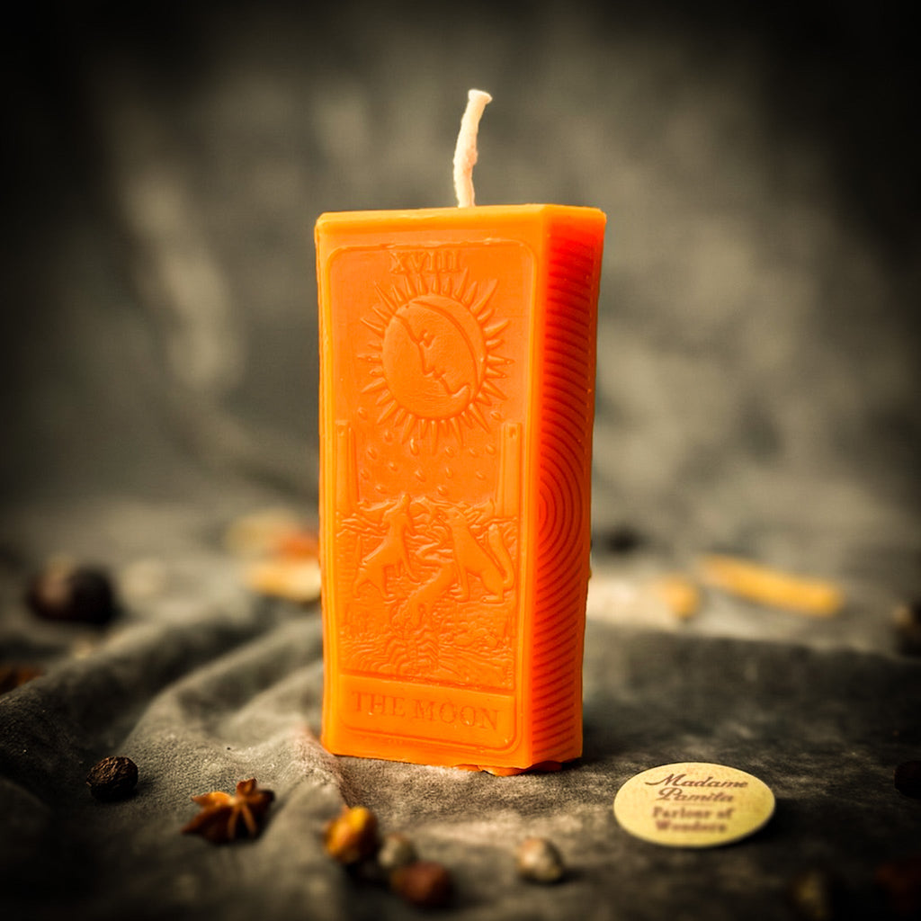 Beeswax The Moon Tarot Card Spell Candle