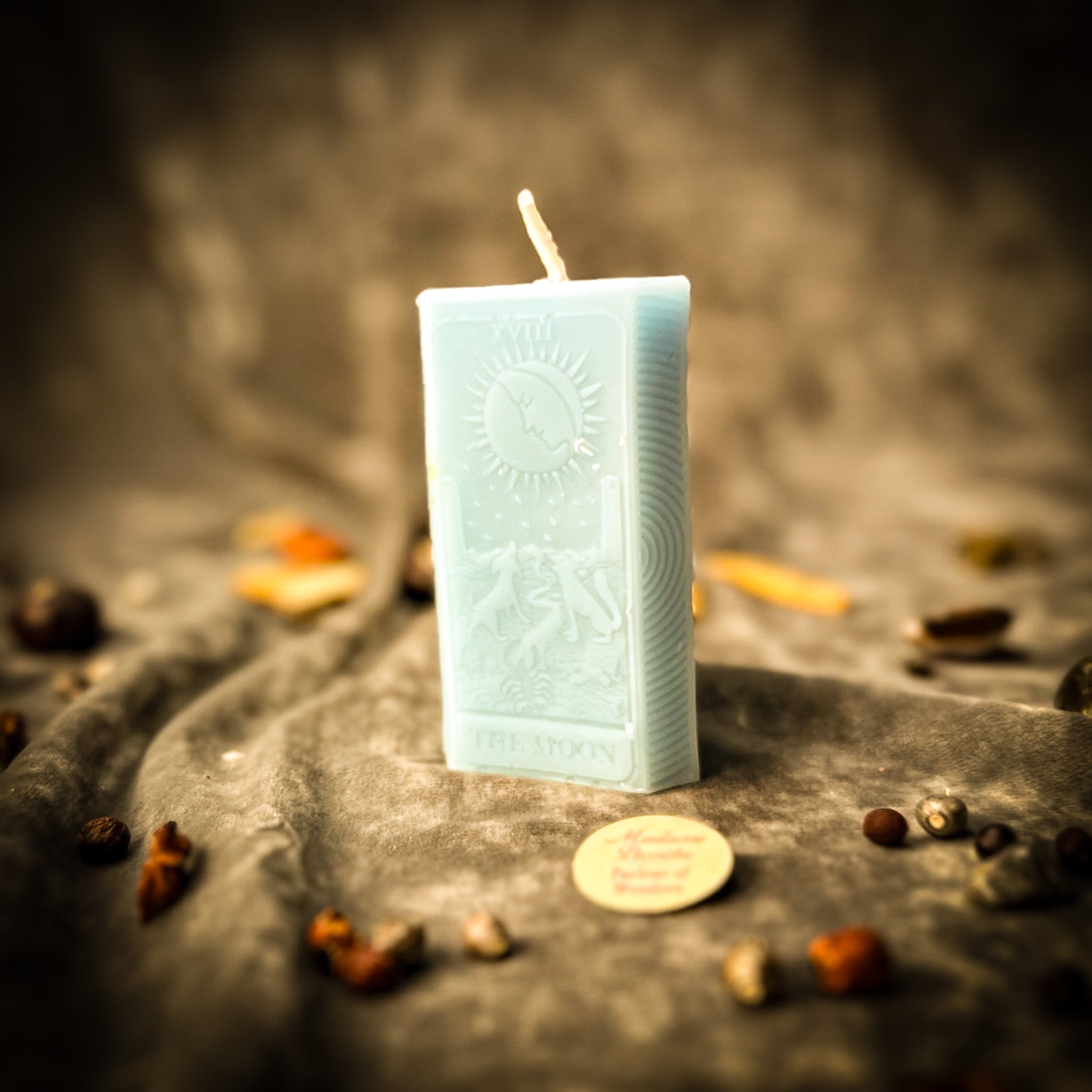 Beeswax The Moon Tarot Card Spell Candle