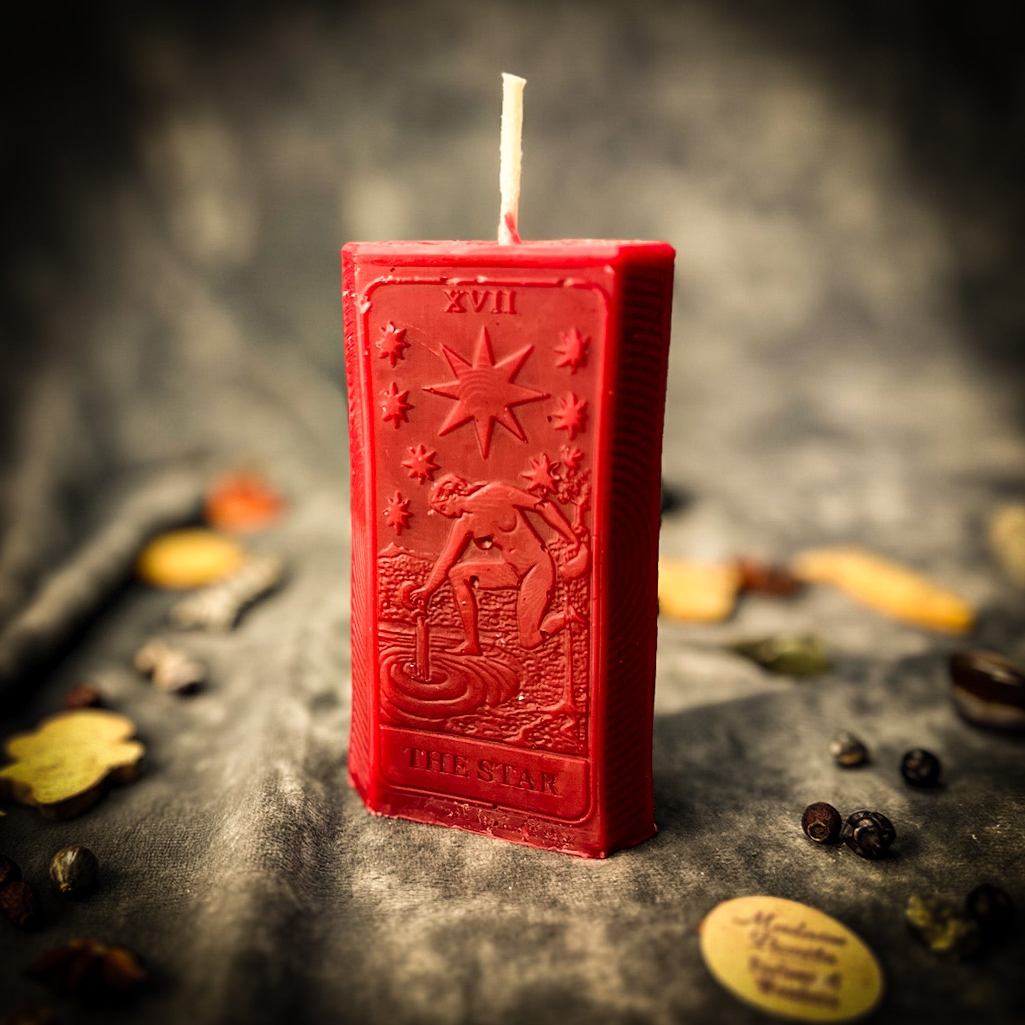 Beeswax The Star Tarot Card Spell Candle