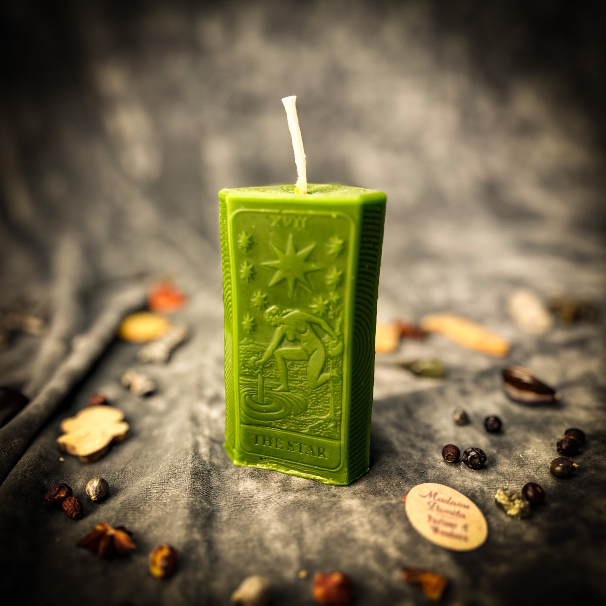 Beeswax The Star Tarot Card Spell Candle