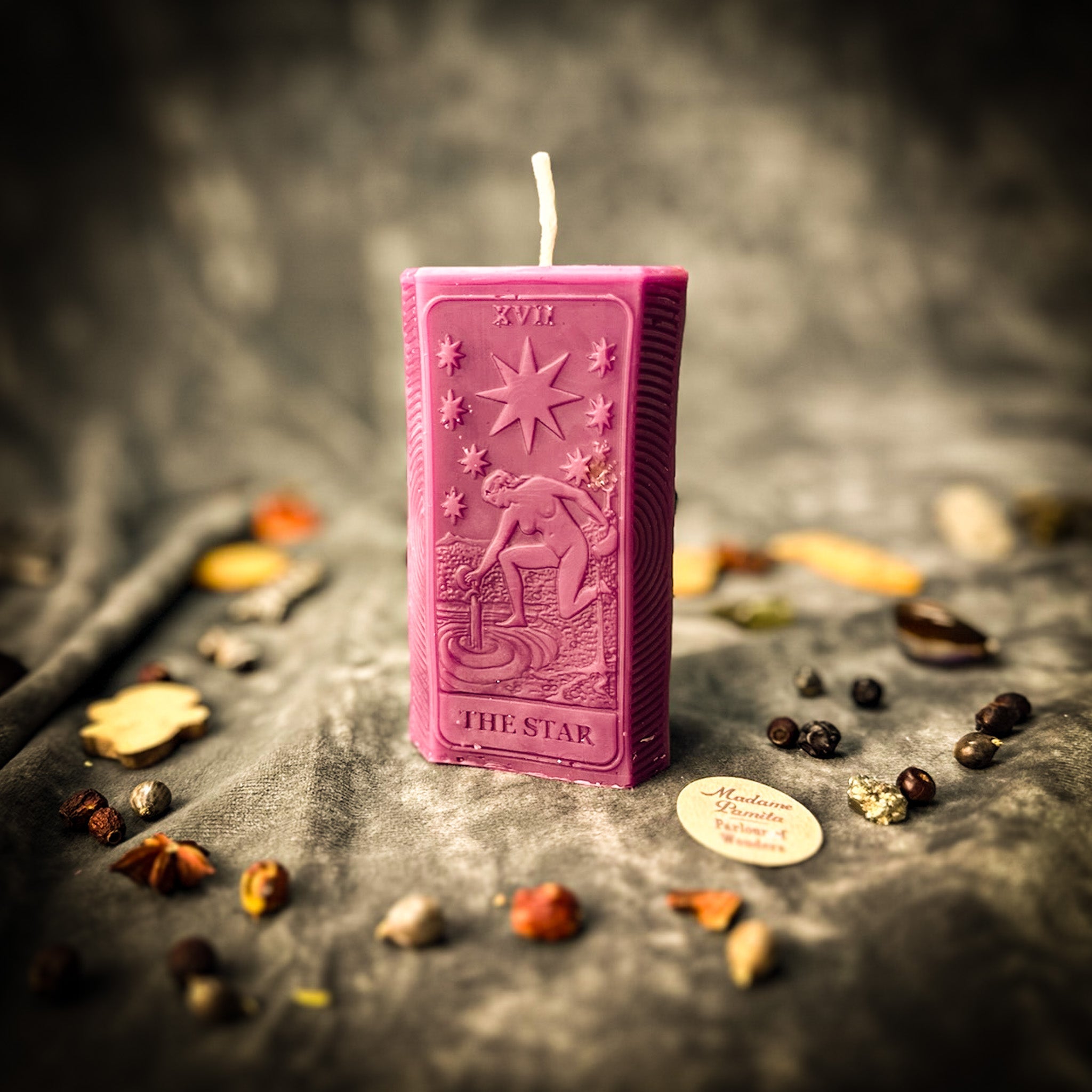 Beeswax The Star Tarot Card Spell Candle