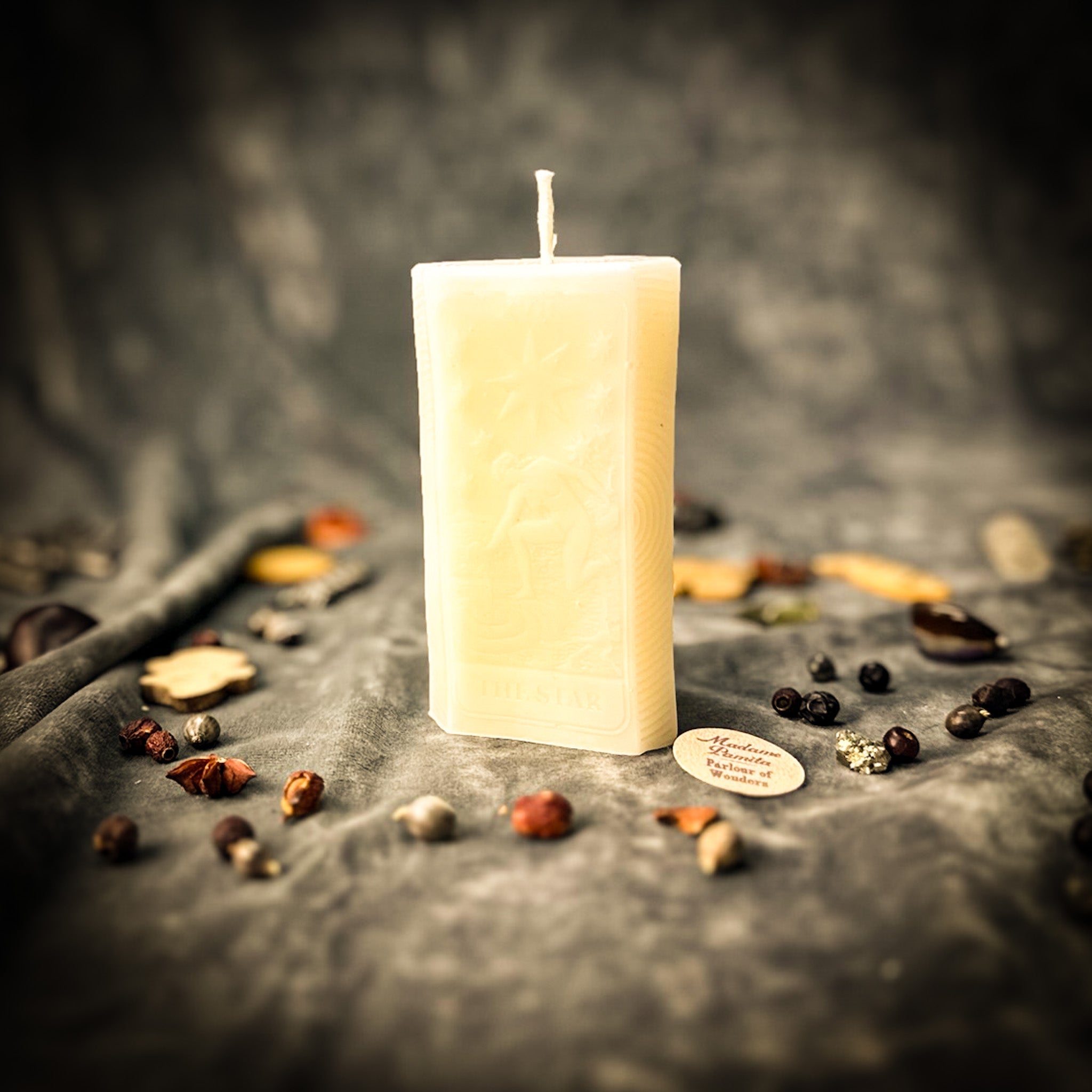 Beeswax The Star Tarot Card Spell Candle