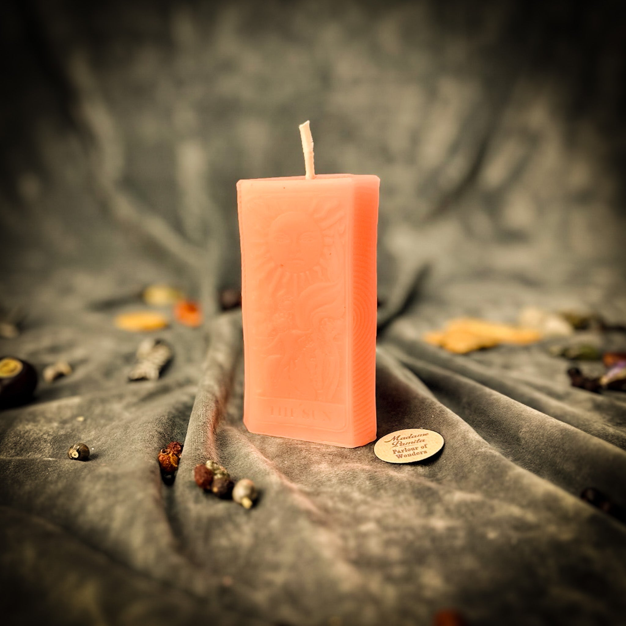 Beeswax The Sun Tarot Card Spell Candle - Success, Joy & Clarity