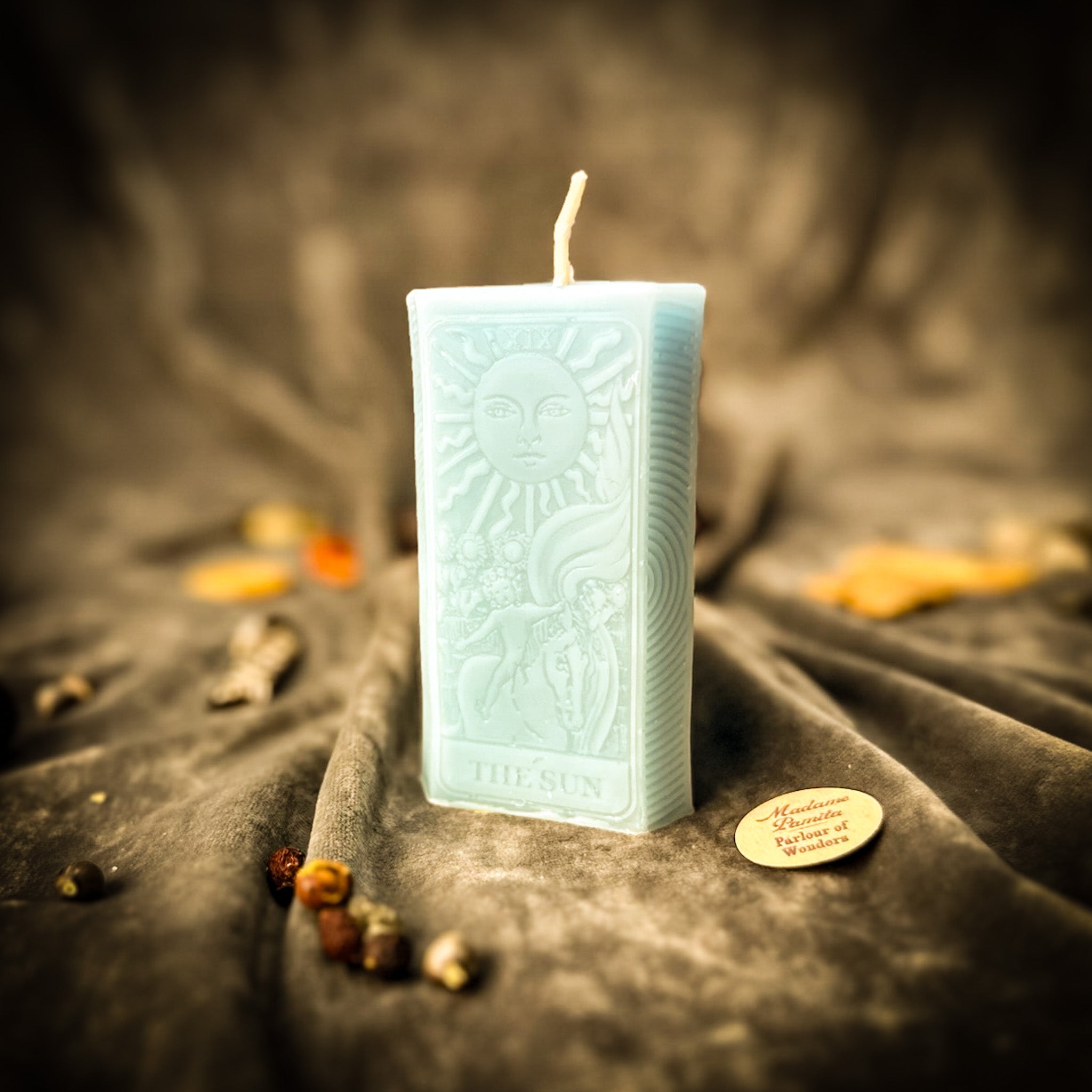 Beeswax The Sun Tarot Card Spell Candle - Success, Joy & Clarity