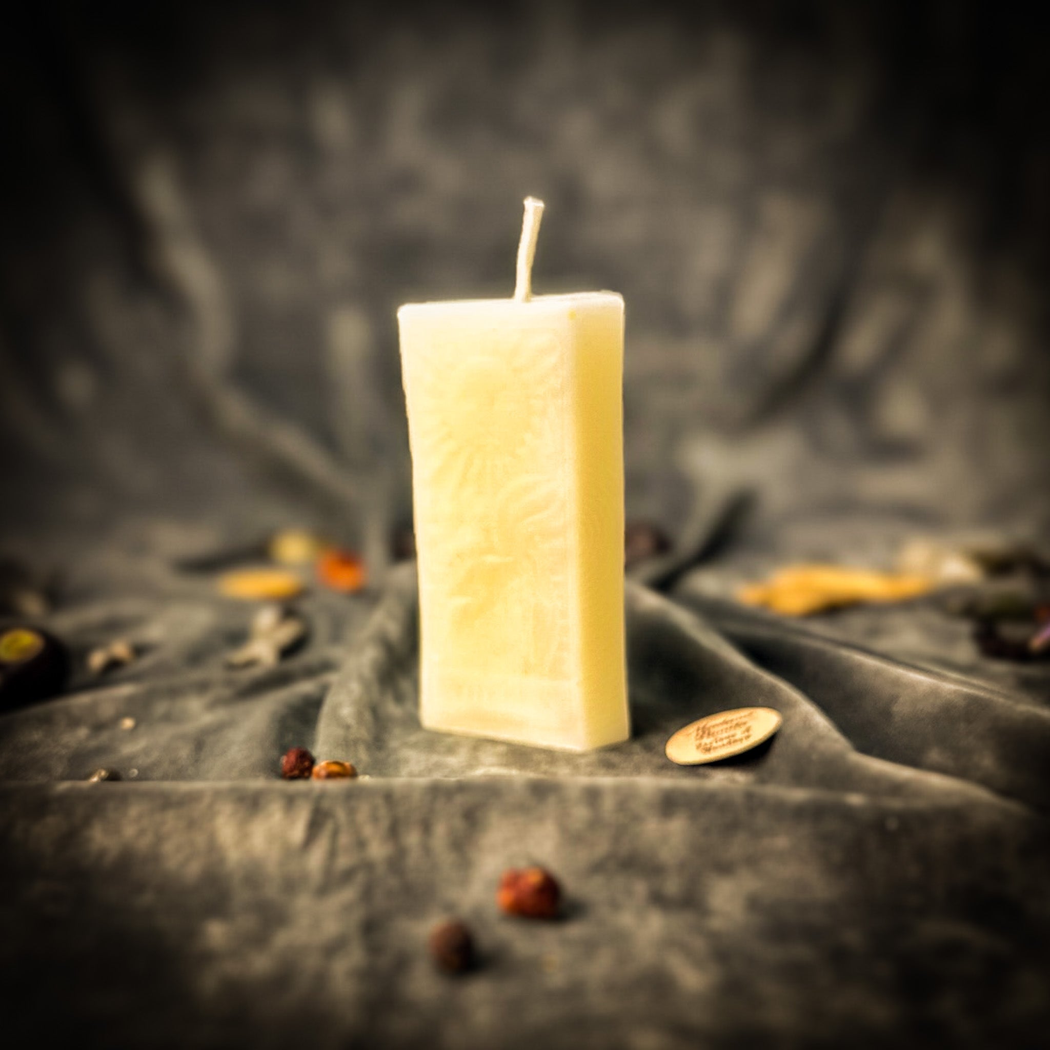 Beeswax The Sun Tarot Card Spell Candle - Success, Joy & Clarity