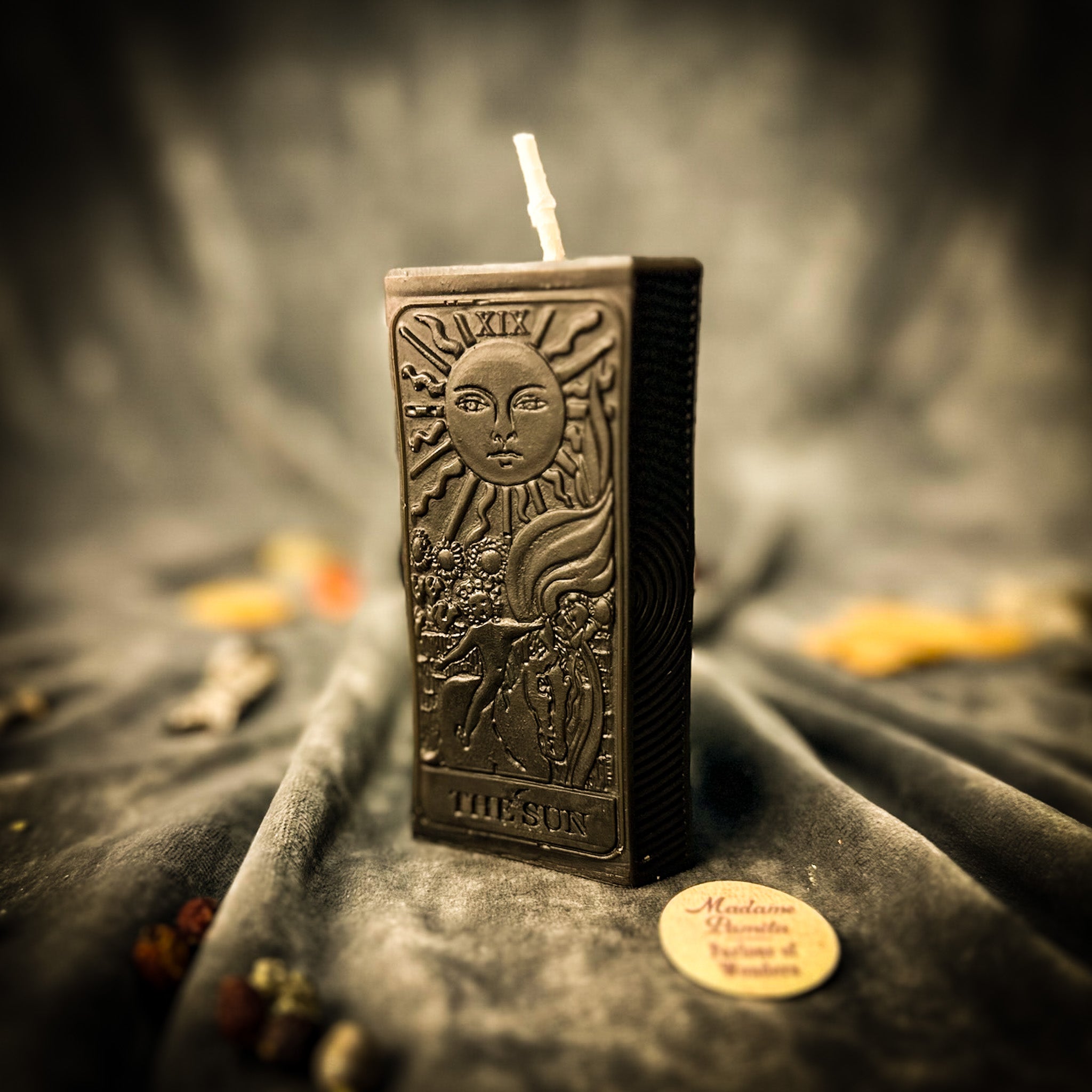 Beeswax The Sun Tarot Card Spell Candle - Success, Joy & Clarity